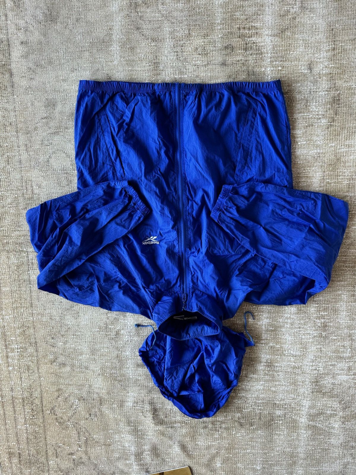 Reebok Vintage 90s Reebok windbreaker track jacket blue Size US L / EU 52-54 / 3 - 3 Thumbnail
