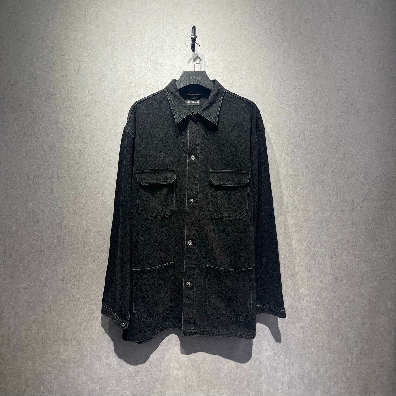 Balenciaga Balenciaga Long Denim Jacket with Print - dmc Size US L / EU 52-54 / 3 - 1 Thumbnail