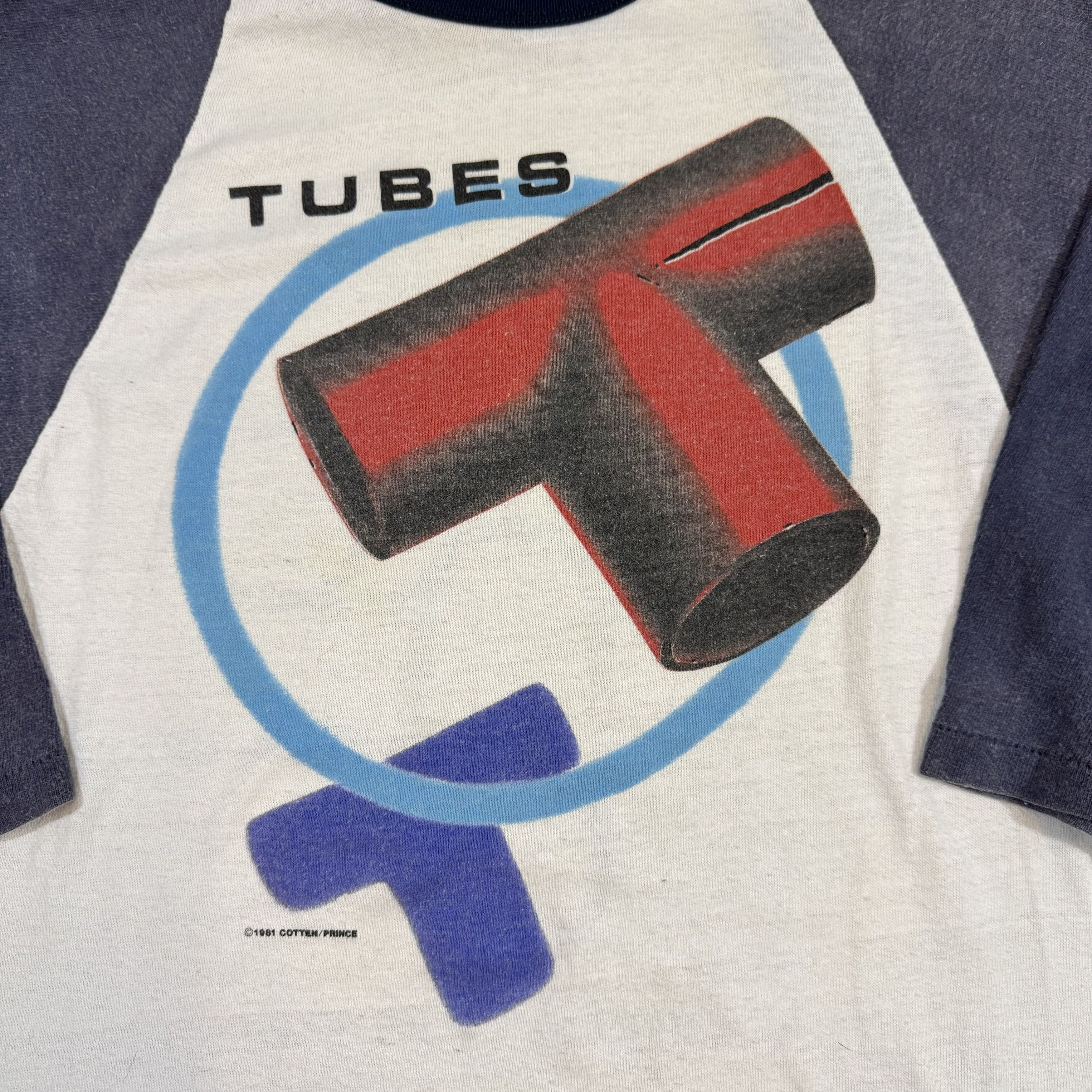 Band Tees × Vintage Rare 1981 THE TUBES 80s Rock Band Concert Raglan T-Shirt Size US S / EU 44-46 / 1 - 2 Thumbnail