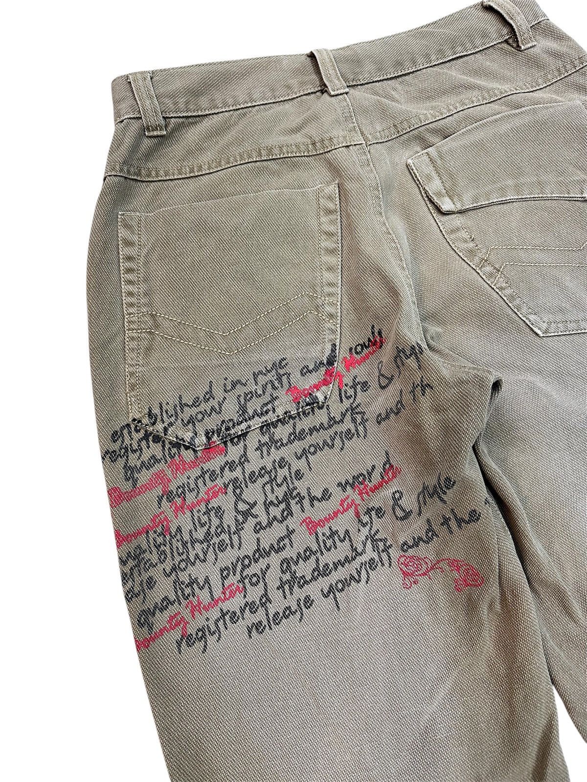 Bounty Hunter Bounty Hunter B×H Madness Graffiti Wide Leg Pants Beige Size US 30 / EU 46 - 10 Thumbnail