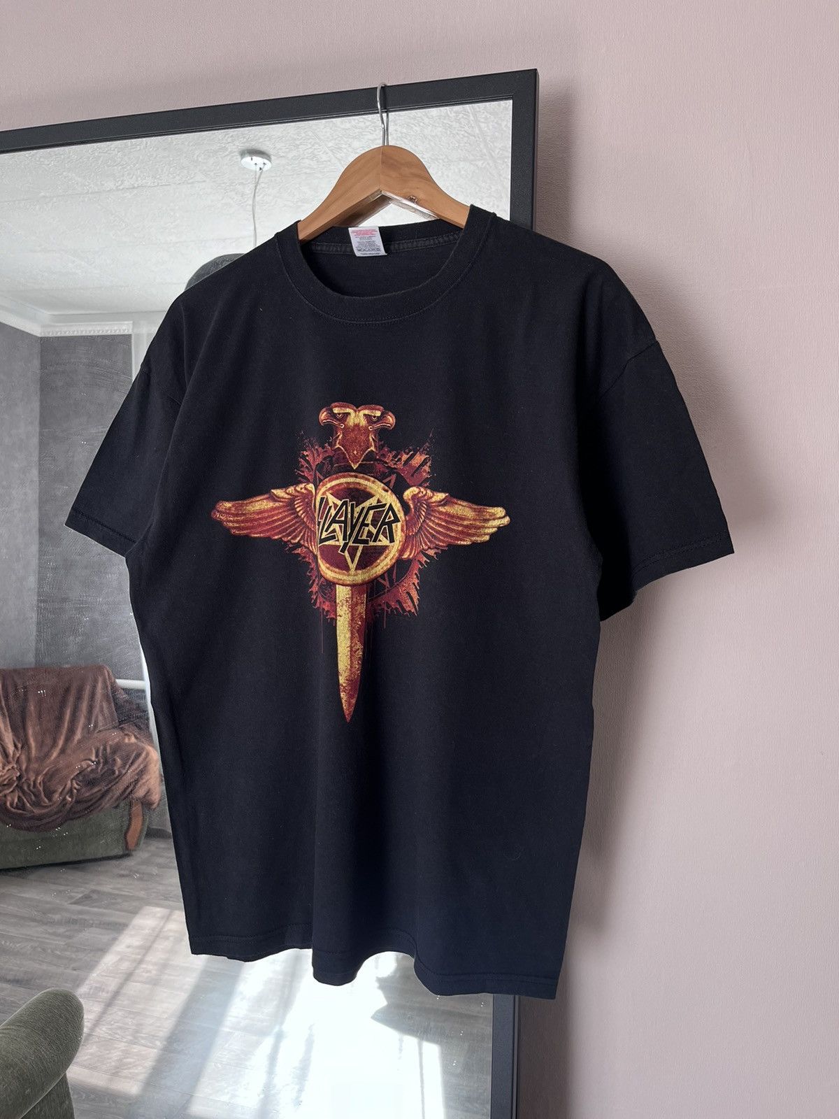 Band Tees VINTAGE 00s SLAYER TOUR T-SHIRT 2005 Size US L / EU 52-54 / 3 - 1 Thumbnail