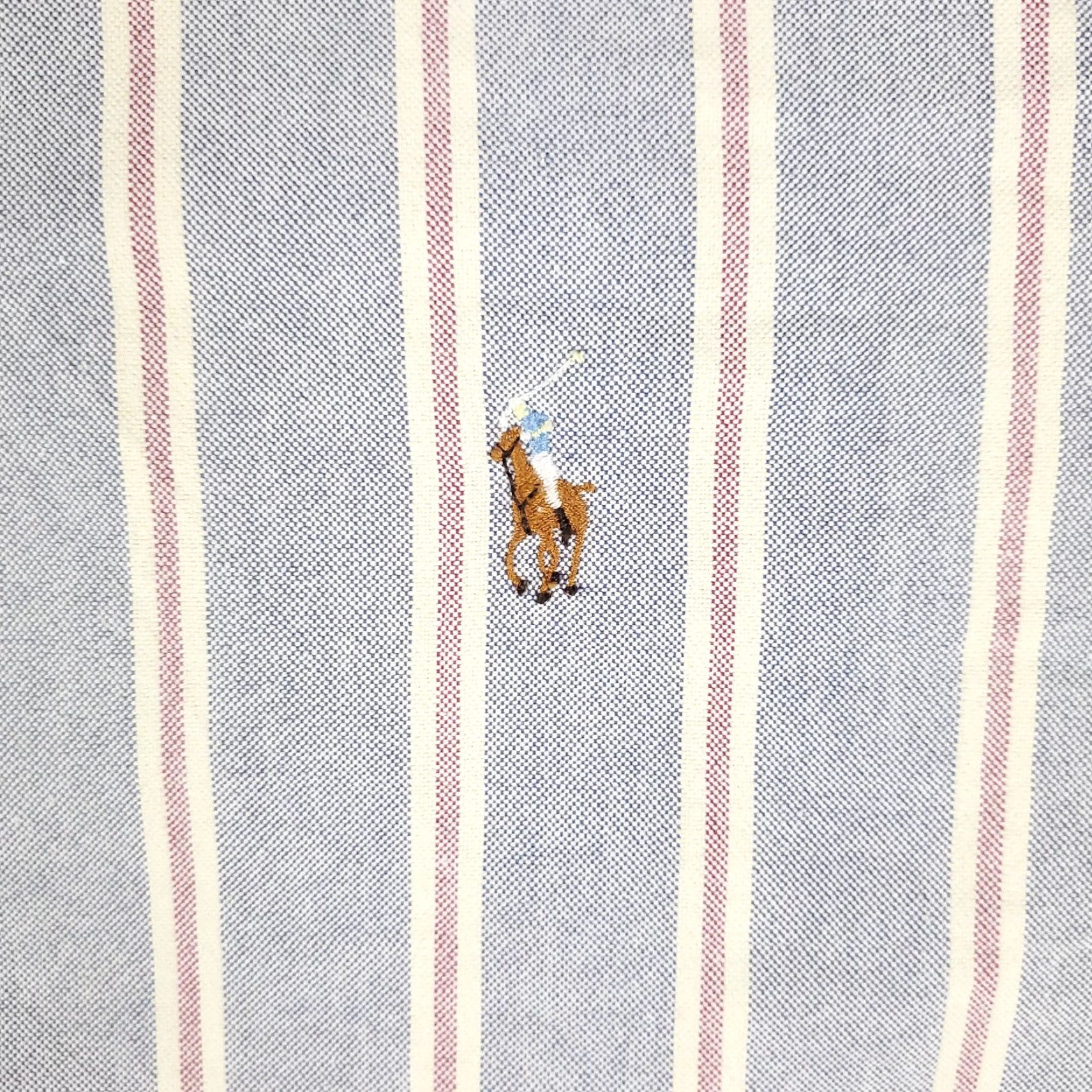 Ralph Lauren Ralph Lauren Shirt Mens 17.5 Blue Striped Pony Dress Button Up Long Sleeve Classic Casual Workwear 17.5 Navy Blue Mens Size 46R - 3 Thumbnail