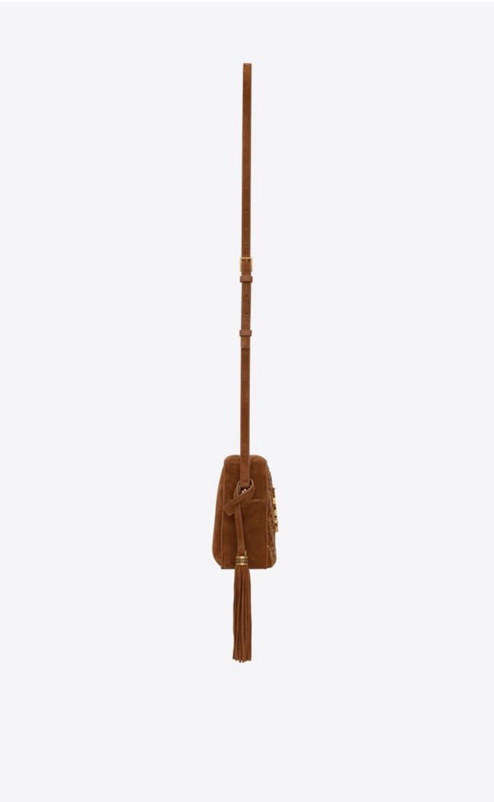 Saint Laurent Paris o1b1hav110724 Size: OS / Loulou Camera Bag Suede Studs Brown Size ONE SIZE - 3 Thumbnail