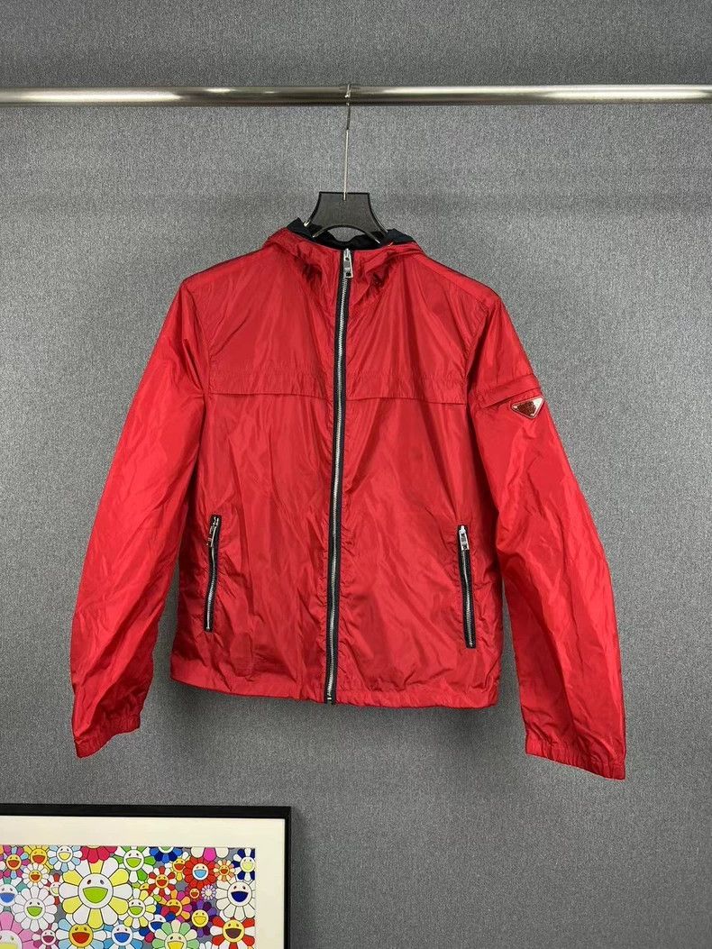 Prada Triangular logo windbreaker jacket 2503-Nextarrow