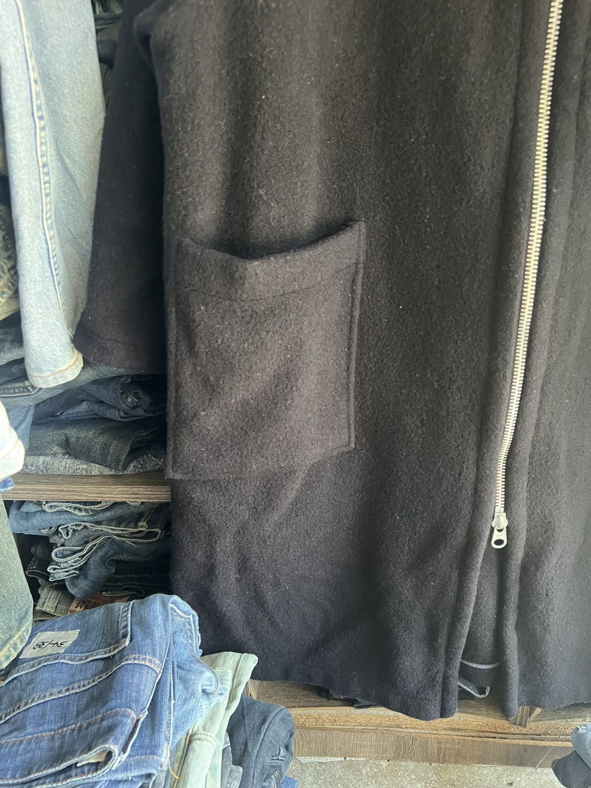 Yohji Yamamoto 🔥Vintage Y’s Yohji Yamamoto Wool Long Zipper Jacket Size US XXL / EU 58 / 5 - 8 Thumbnail
