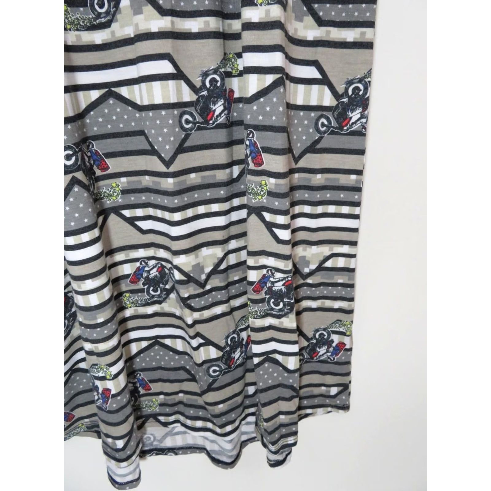 Vintage VINTAGE LuLaRoe Evil Knievel Maria Dress Medium Motorcycle Maxi Long Stretch EUC Size M / US 6-8 / IT 42-44 - 3 Thumbnail