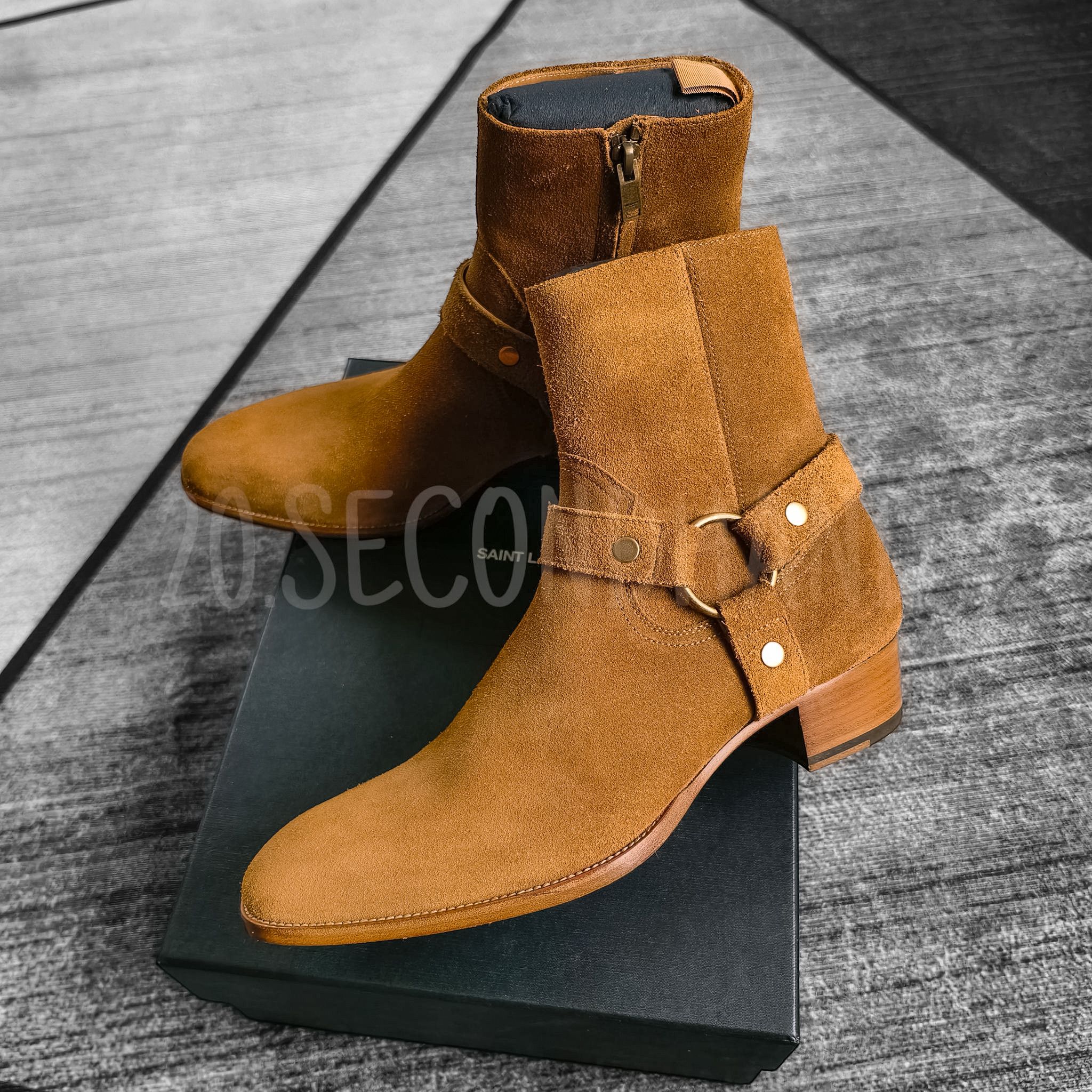 Saint Laurent Paris Saint Laurent Paris Wyatt Harness Boots In Suede Size US 10 / EU 43 - 2 Thumbnail