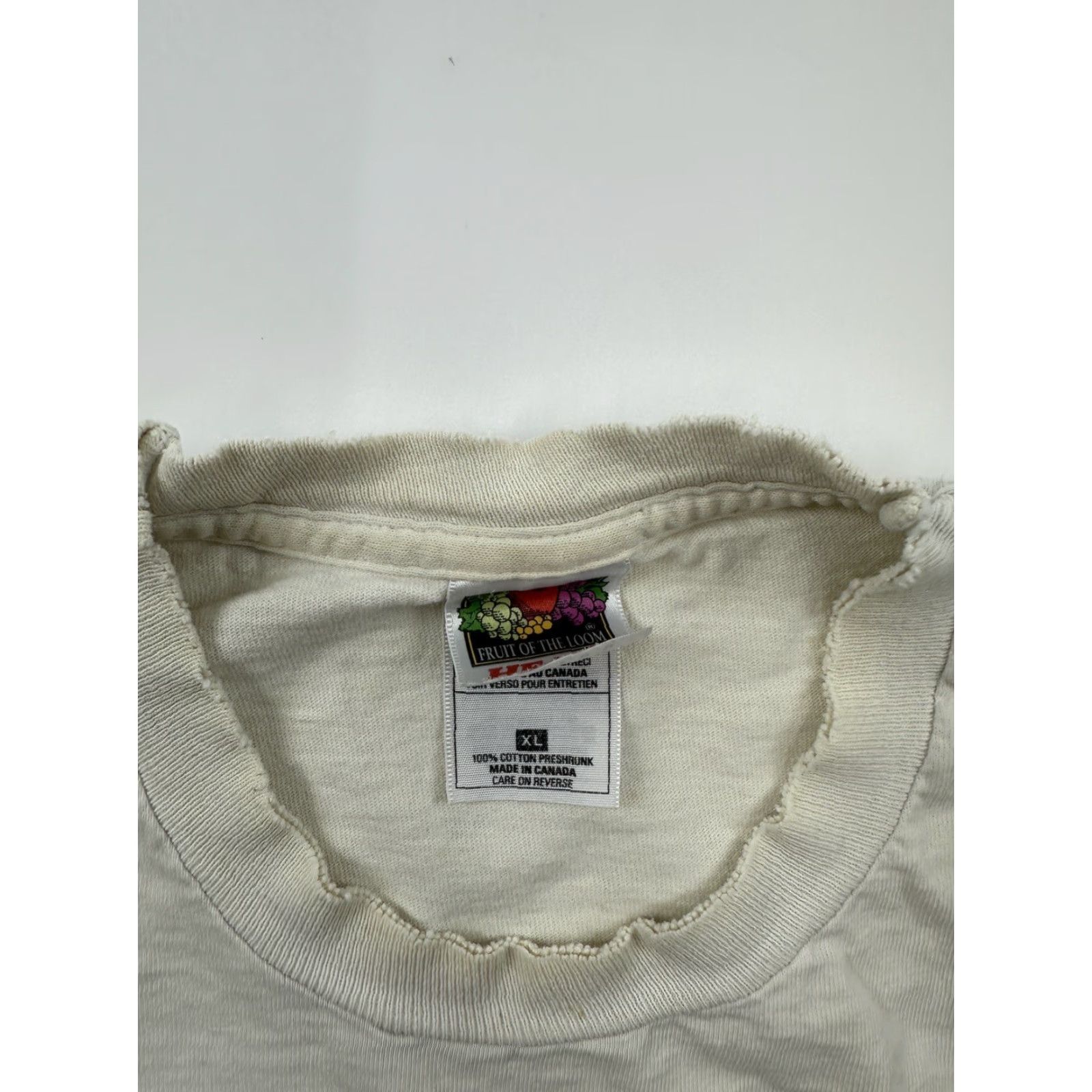 Fruit Of The Loom VINTAGE Fruit of the Loom Shirt Men XL White Shut Up Get In Hold On Get High Rollercoaster Graphic T-Shirt Mens XL White Shirt Size US XL / EU 56 / 4 - 6 Thumbnail