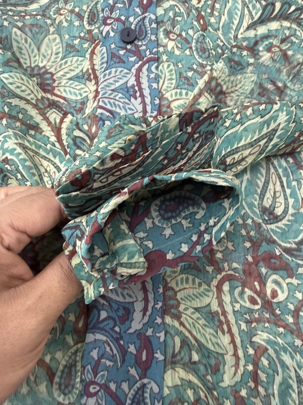 Japanese Brand Haris Rock Long Sleeve Paisley Button Ups Size S / US 4 / IT 40 - 10 Thumbnail