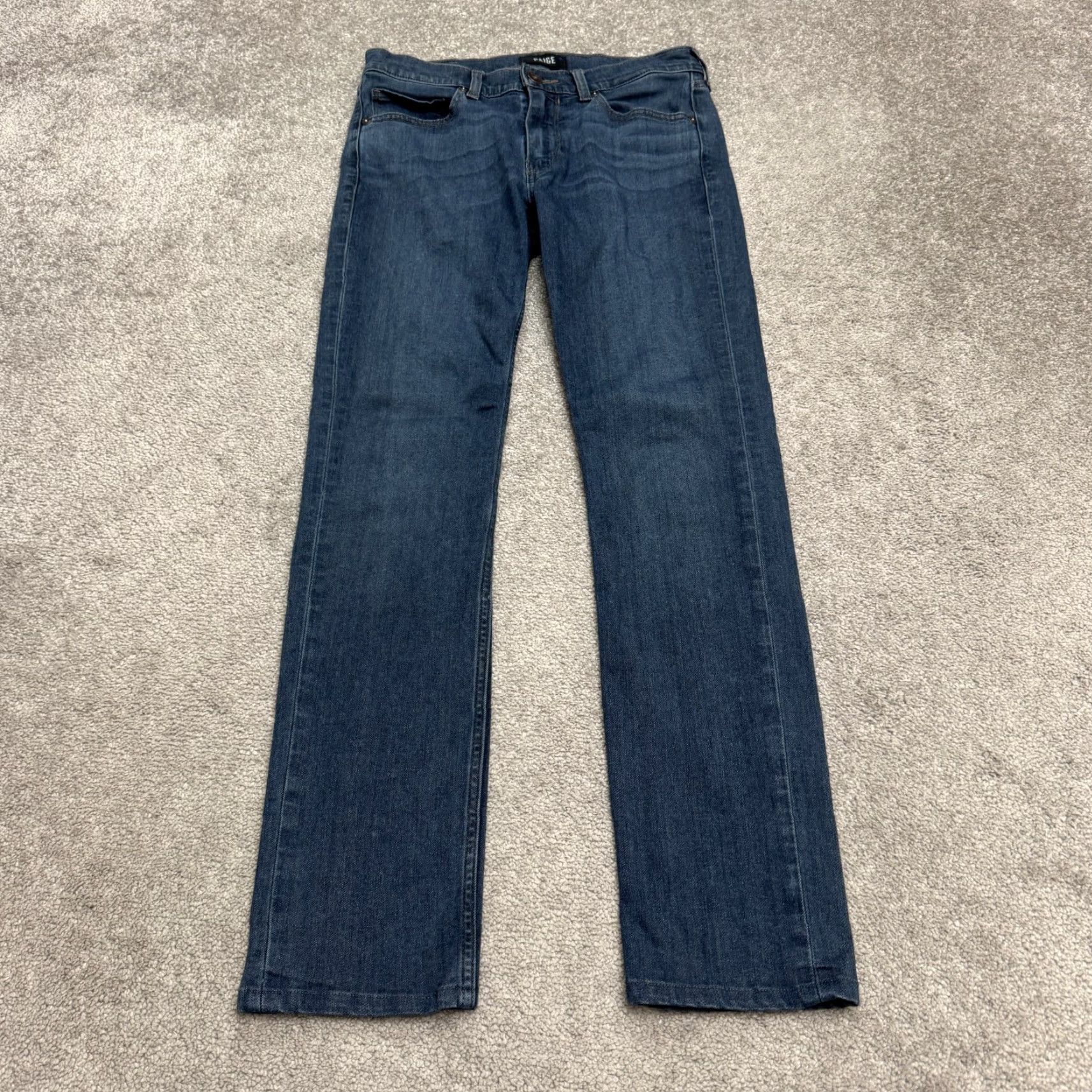 Paige Paige Lennox Slim Straight Denim Jeans Womens 28 Parnell Blue Dark Wash Jeans Size 28" / US 6 / IT 42 - 2 Thumbnail