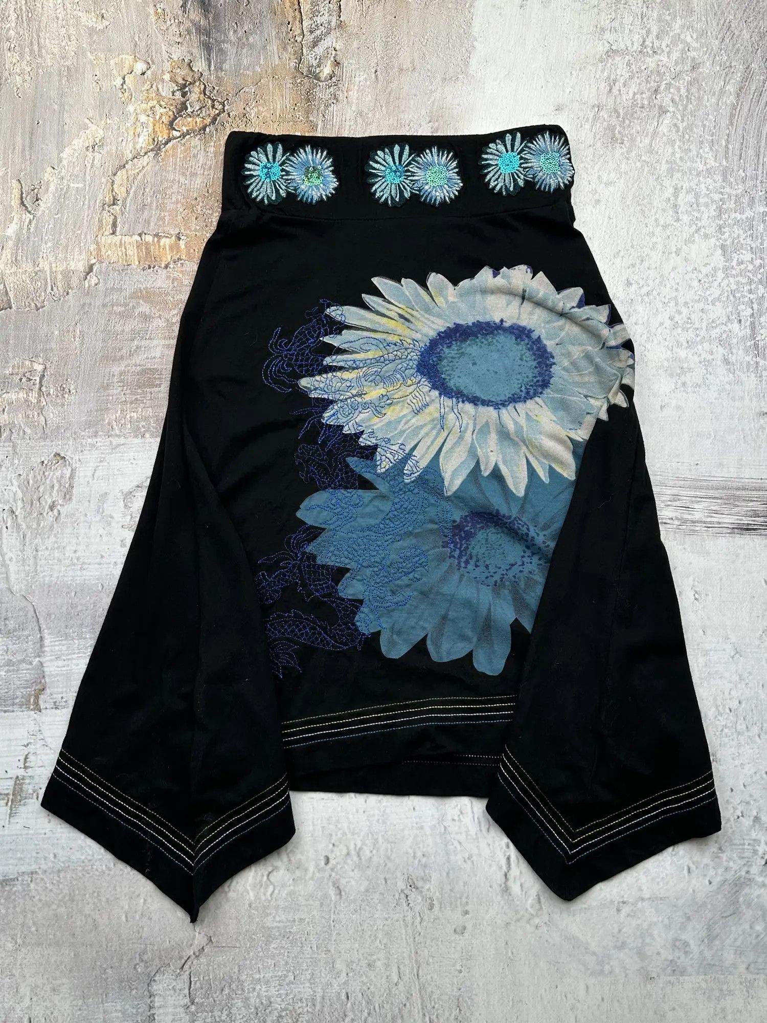 image of Avant Garde x Desigual Asymmetry Skirt in Black, Women's (Size 26)