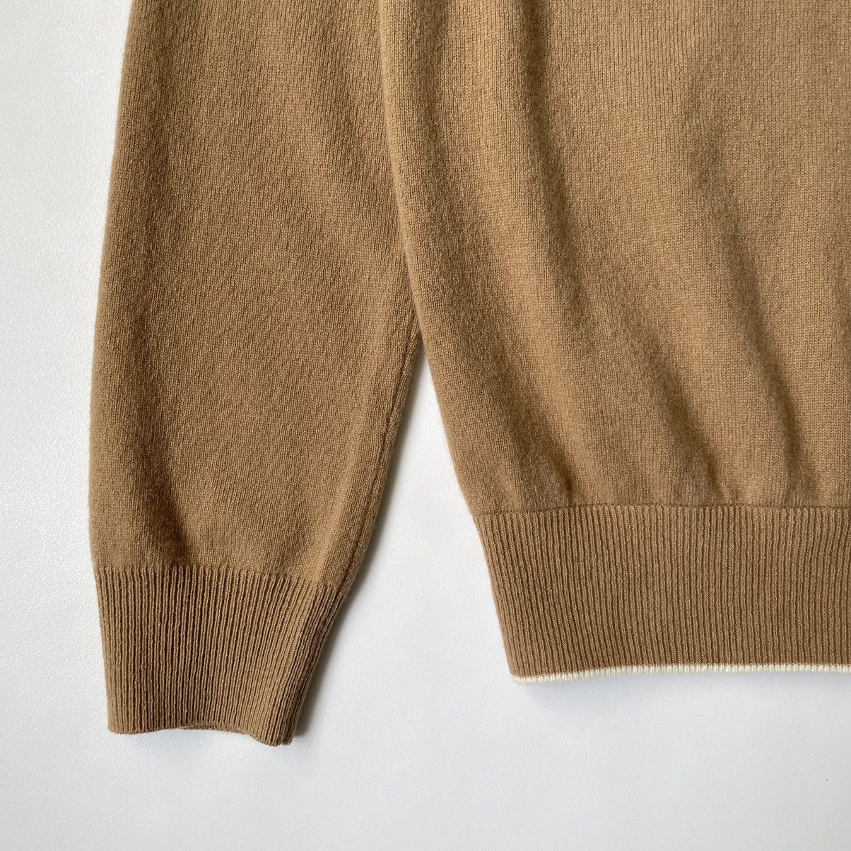 Comme des Garcons A/W 04 Camel Wool V Neck Sweater Size US M / EU 48-50 / 2 - 12 Thumbnail