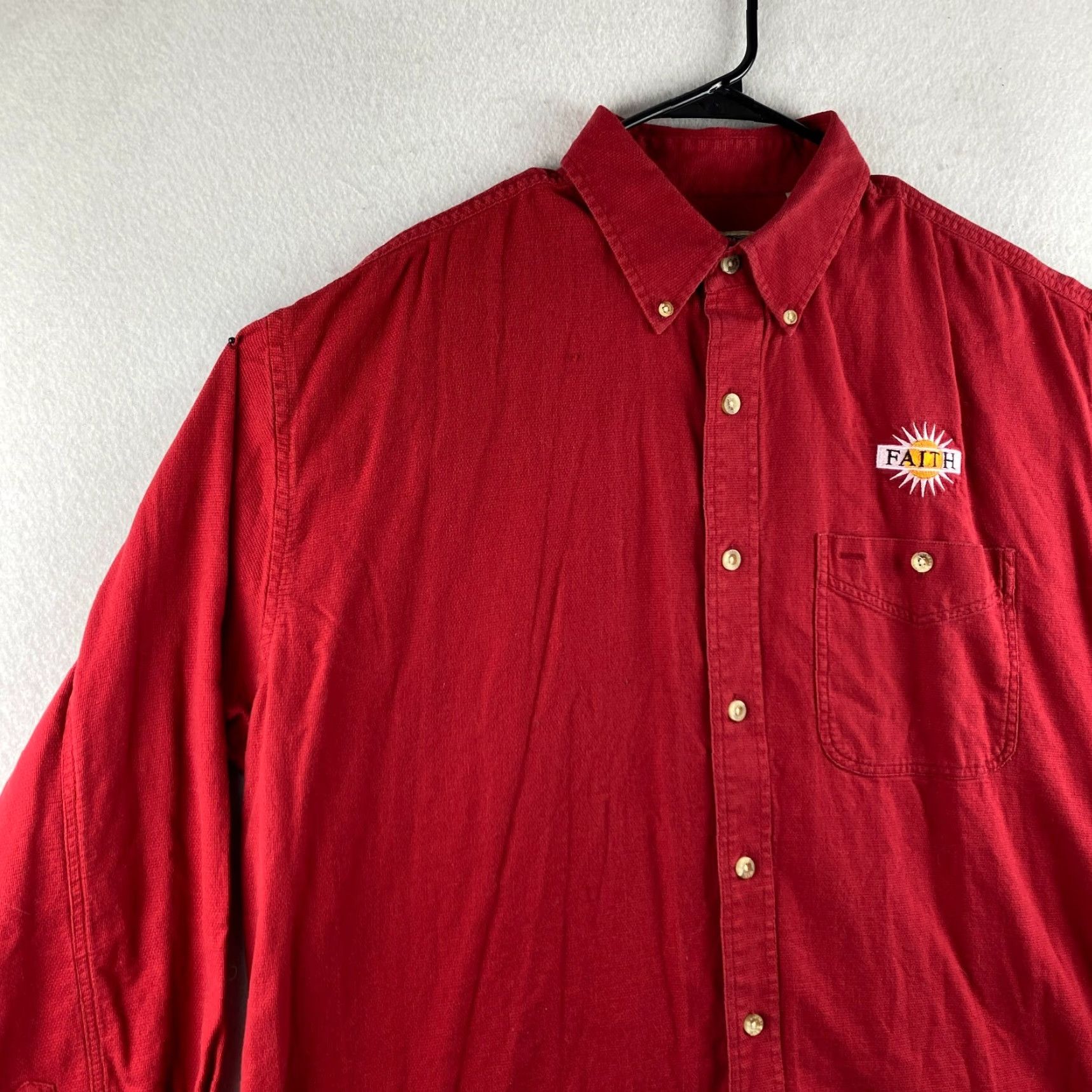 Dunbrooke Dunbrooke Button-Up Shirt Mens XL Red Long Sleeve Collared Pocket Outdoor Shirt Size US XL / EU 56 / 4 - 4 Thumbnail