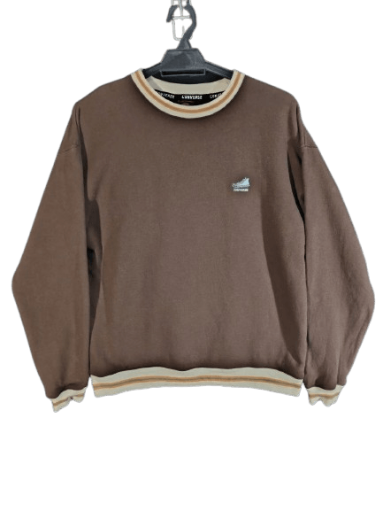 Converse JAPAN EXCLUSIVE Converse | Rib Line Sweatshirt - Brown Size US L / EU 52-54 / 3 - 2 Thumbnail
