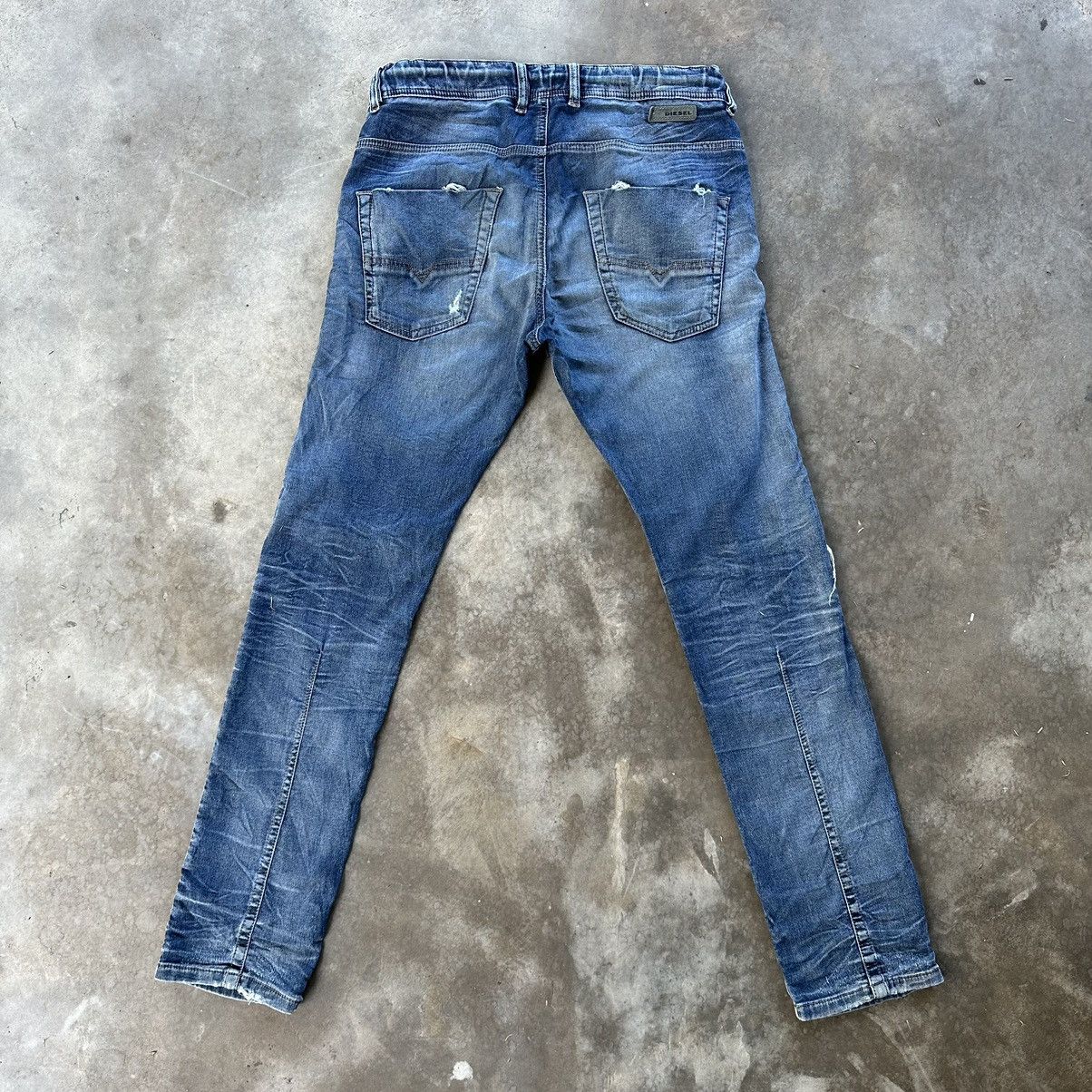 Japanese Brand Vintage Diesel Krooley Sweatpant Denim Distressed Faded Pant Size US 32 / EU 48 - 9 Thumbnail