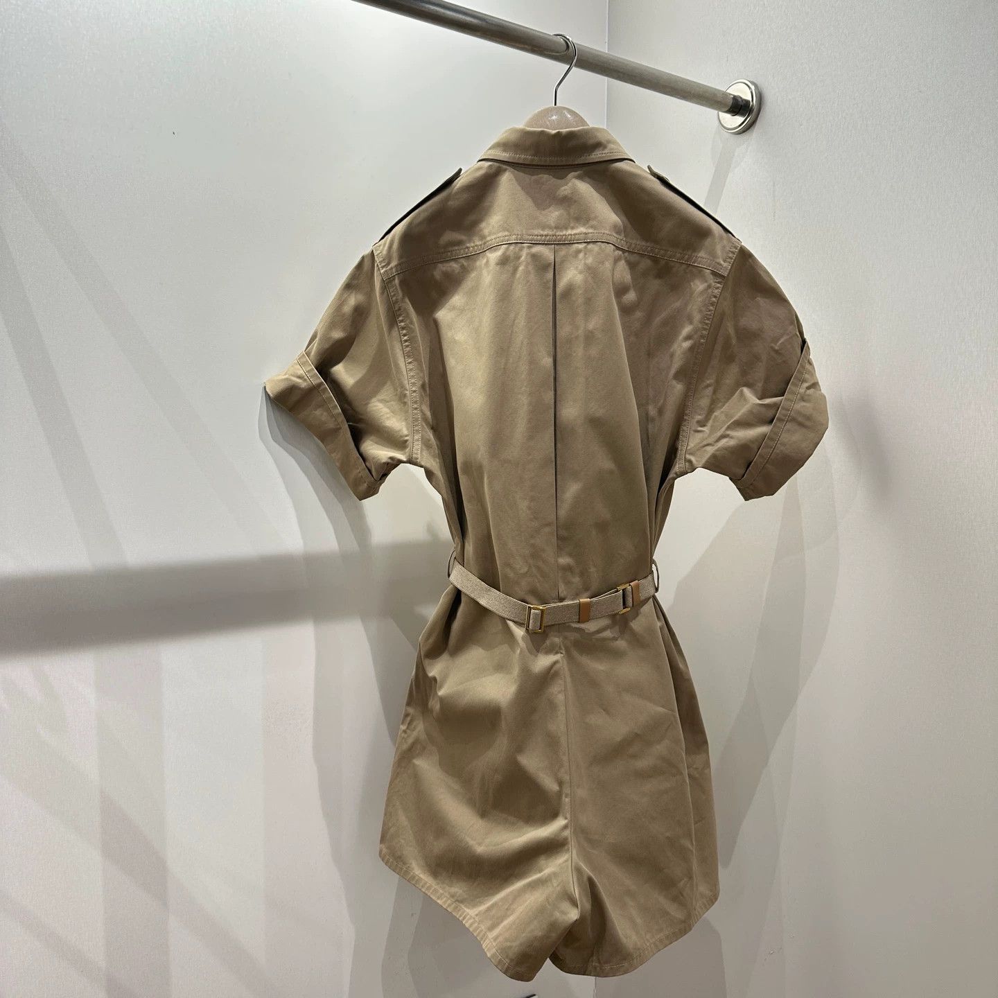 Prada Prada 24SS short-sleeve belted jumpsuit mar578 36 cotton Size 25" / US 0 / IT 36 - 2 Thumbnail