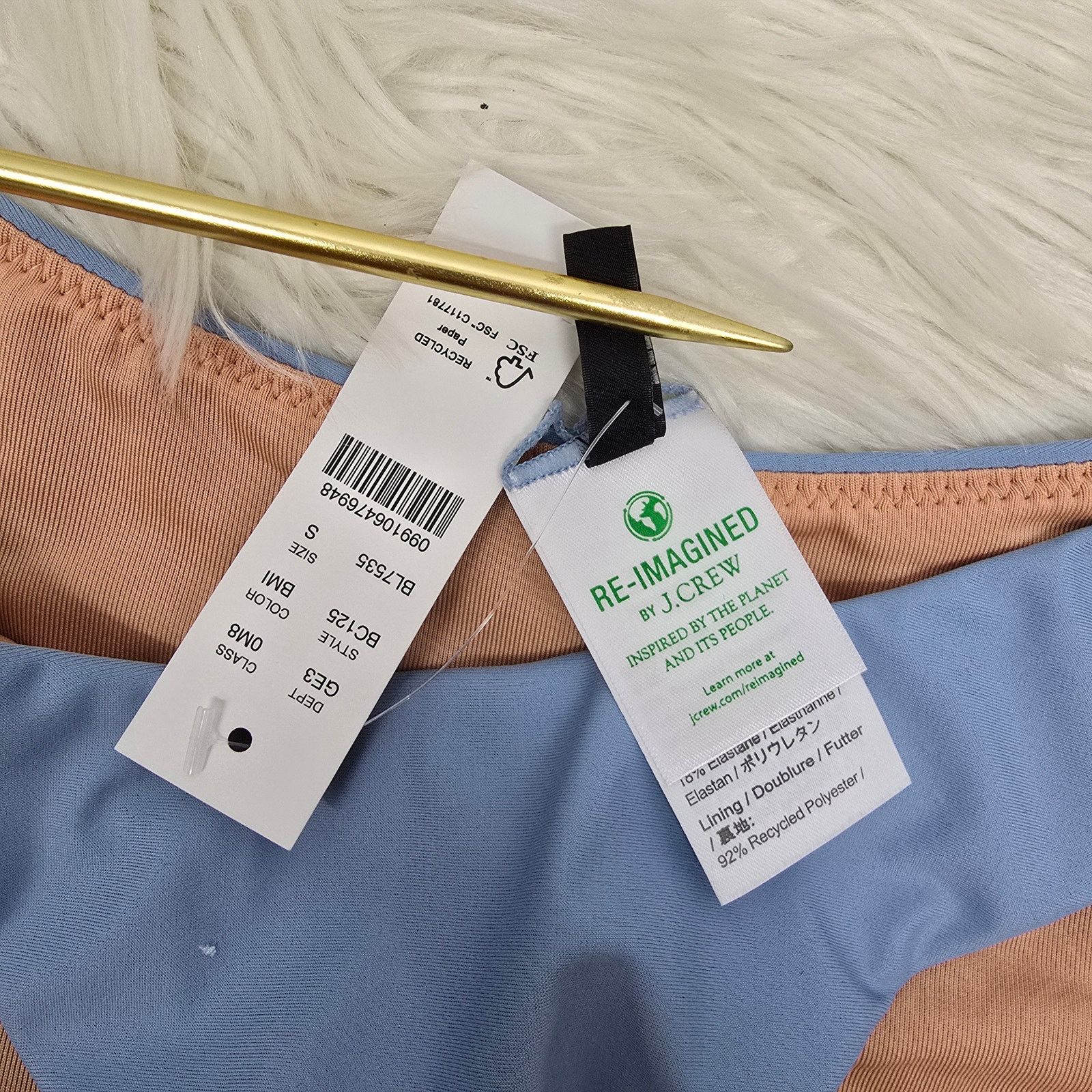 J.Crew NWT J. Crew Curved Waist Cheeky Bikini Bottoms Size S Size ONE SIZE - 9 Thumbnail