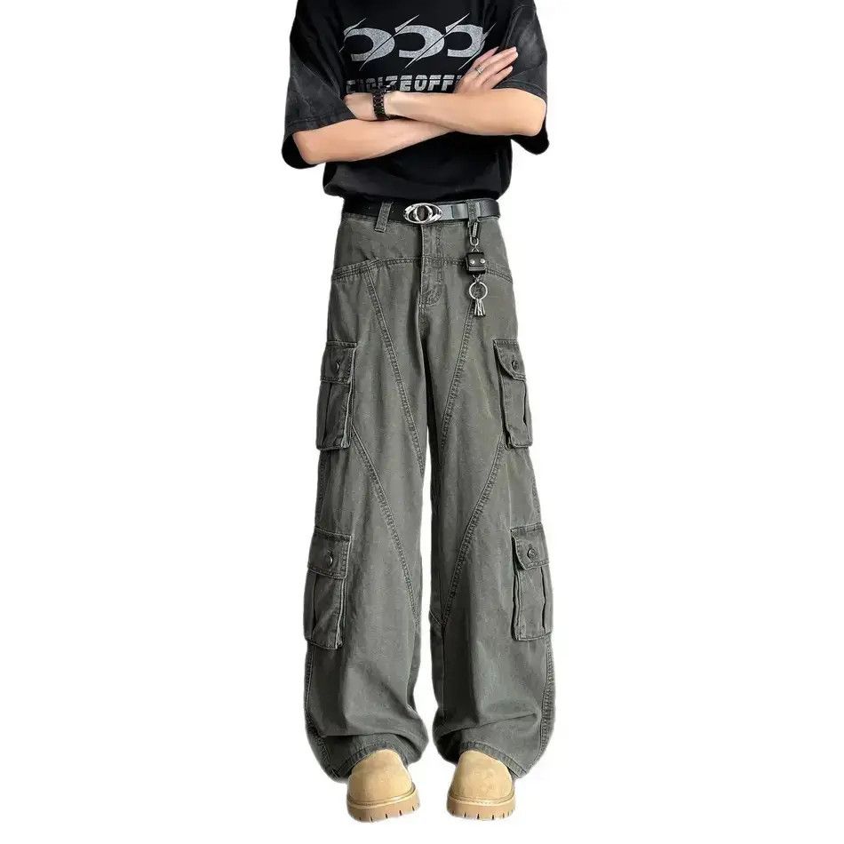 Japanese Brand Retro loose multi pocket tie dye jeans Size US 32 / EU 48 - 5 Thumbnail