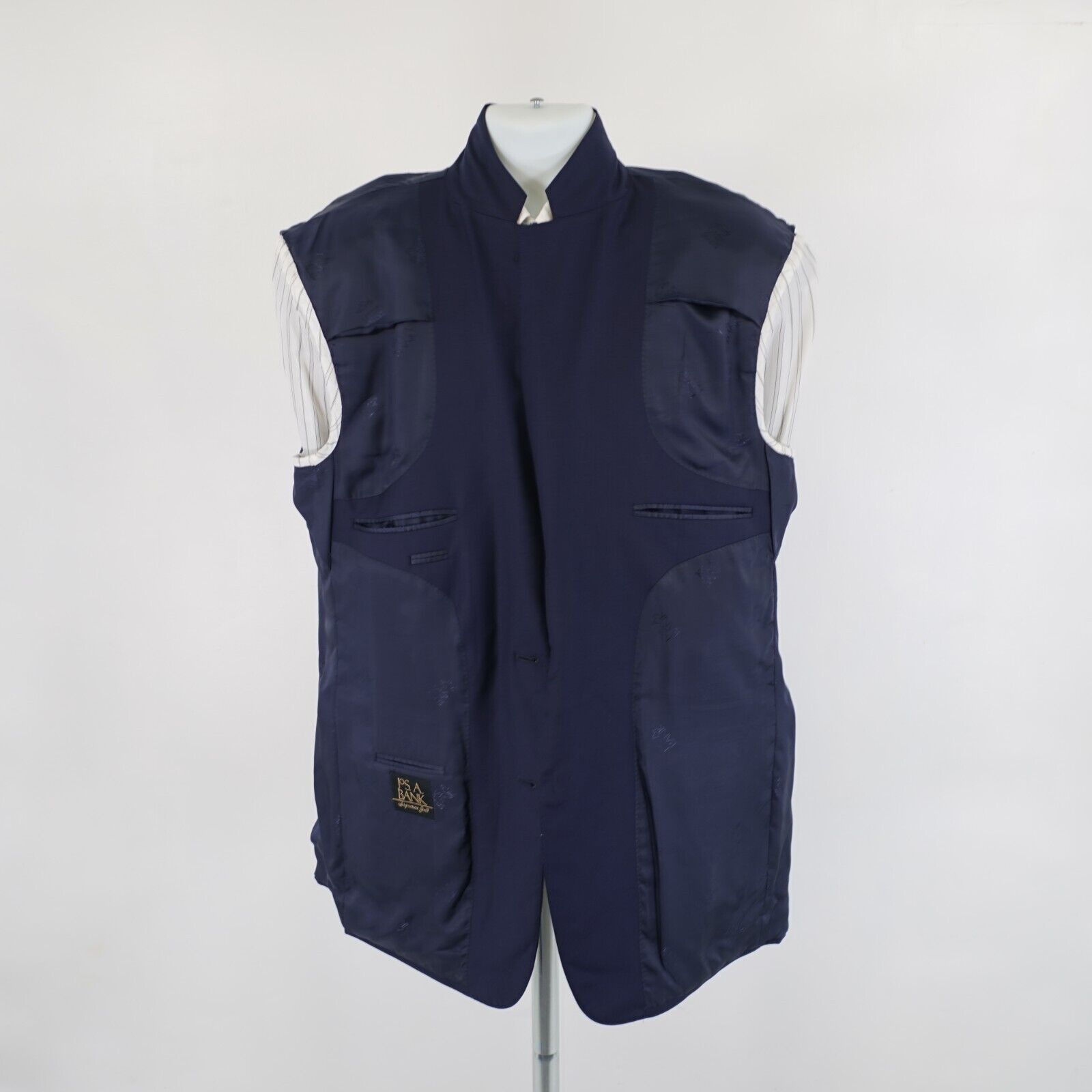 Jos. A. Bank Jos A Bank Signature Gold Wool Blue Herringbone 44L / Slim 4 Size 44L - 11 Thumbnail
