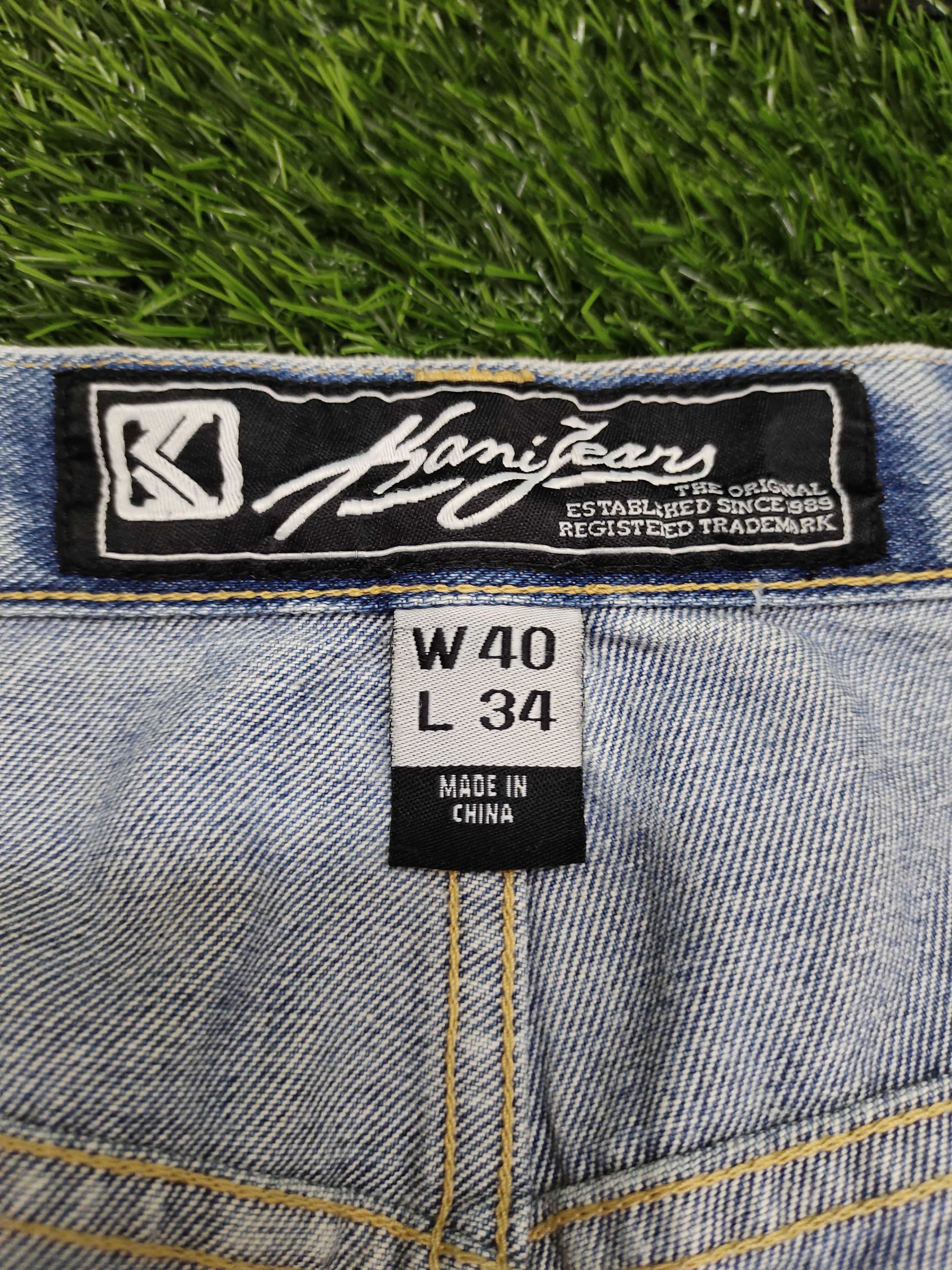 JNCO Vintage Y2k Karl Kani Embroider Faded Distress Baggy Jeans Size US 37 - 16 Thumbnail