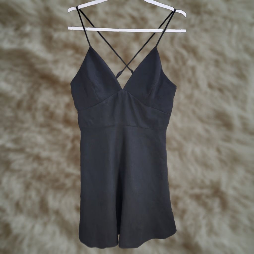 BCBGeneration BCBGeneration Black Cross Back Mini Dress Sundress Party Cocktail Sz 10 NWT Womens Dress Size L / US 10 / IT 46 - 1 Thumbnail