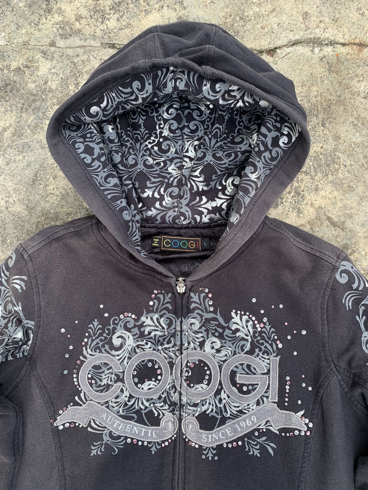 Coogi × Vintage Coogi Australia Full Zip Up Hoodie Black Size L / US 10 / IT 46 - 2 Thumbnail