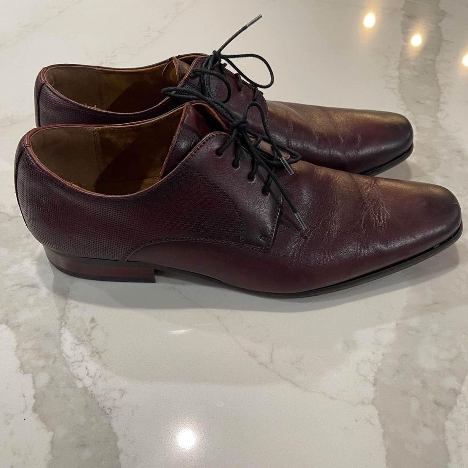 Florsheim Florsheim Dress Shoes Oxford Brown Leather Plain Toe Men 12D Size US 12 / EU 45 - 1 Thumbnail