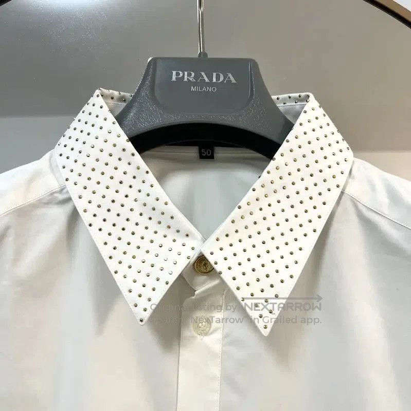 Versace Versace White Cotton Long Sleeve Shirt for Men . Size US L / EU 52-54 / 3 - 3 Thumbnail