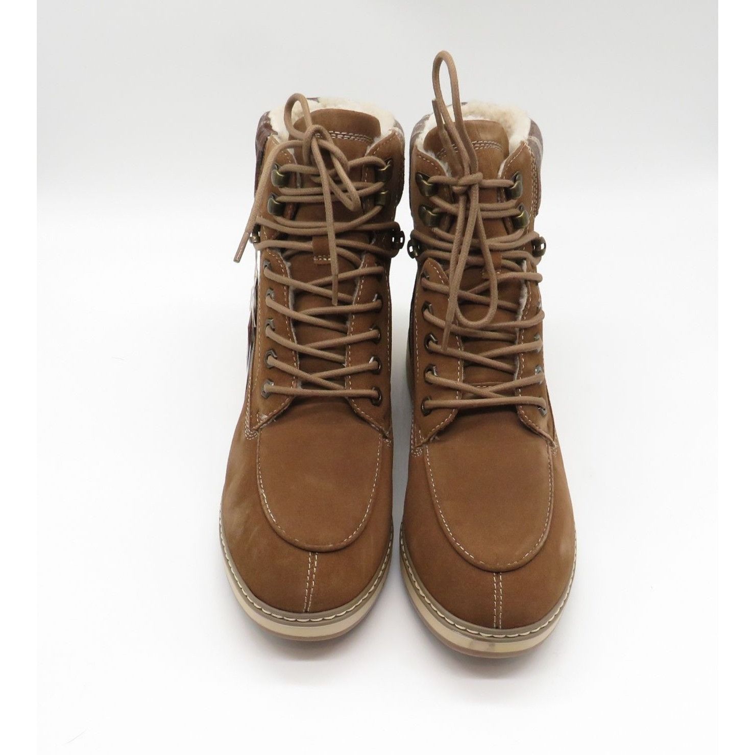 Other White Mountain Brown Plaid High-Top Lace-Up Boots Faux Fur L Size US 11 / IT 41 - 3 Thumbnail