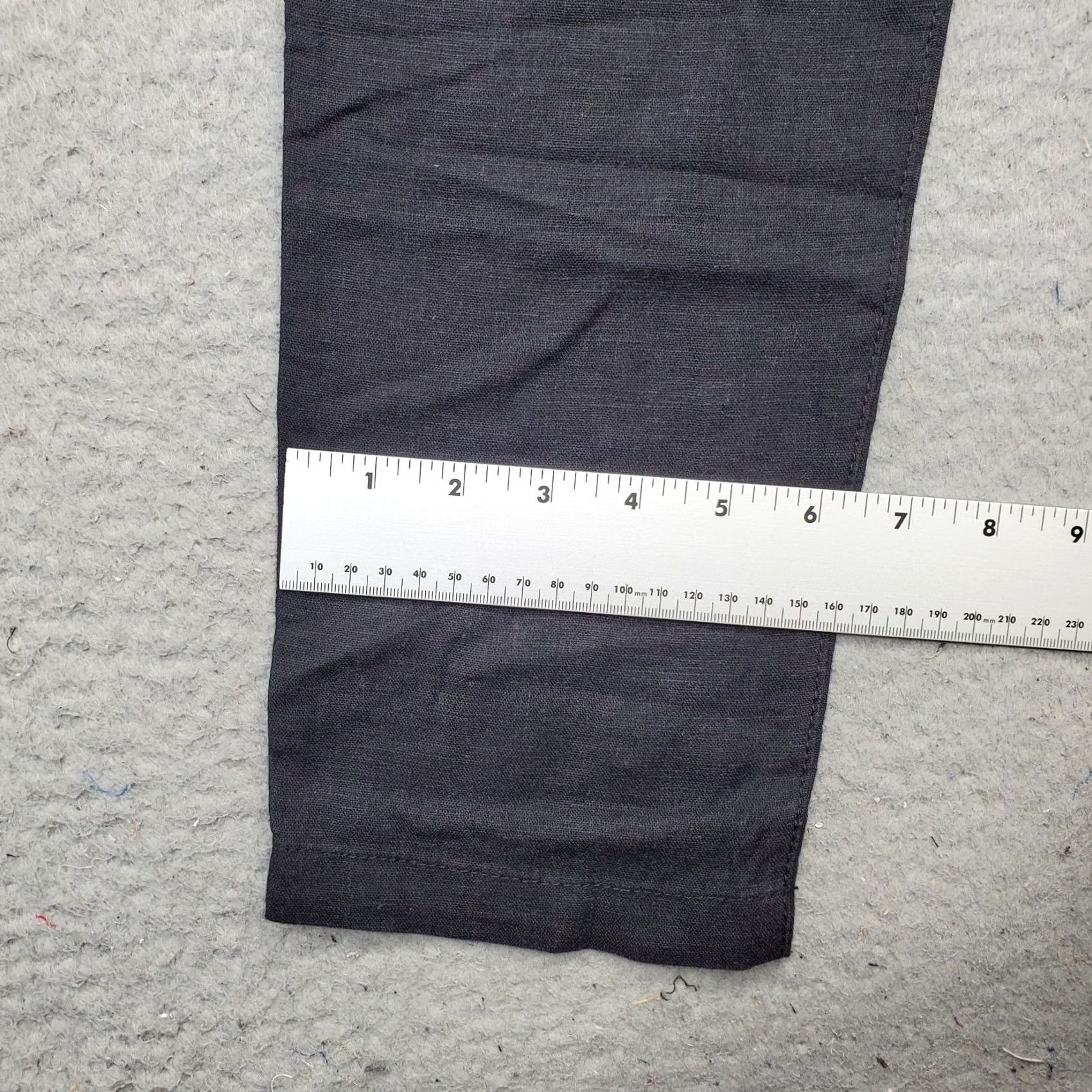 Asos ASOS Paperbag Pants Women's Size 0 Black Linen Drawstring Waist Straight Leg Pants Size 25" / US 0 / IT 36 - 5 Thumbnail