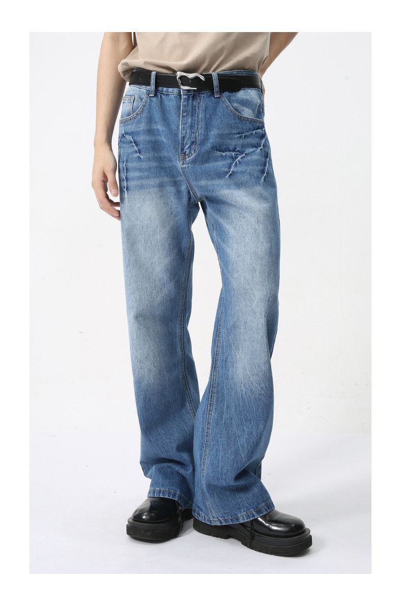 Japanese Brand × Jean American high street lightning flared washed jeans y2k Size US 32 / EU 48 - 1 Thumbnail