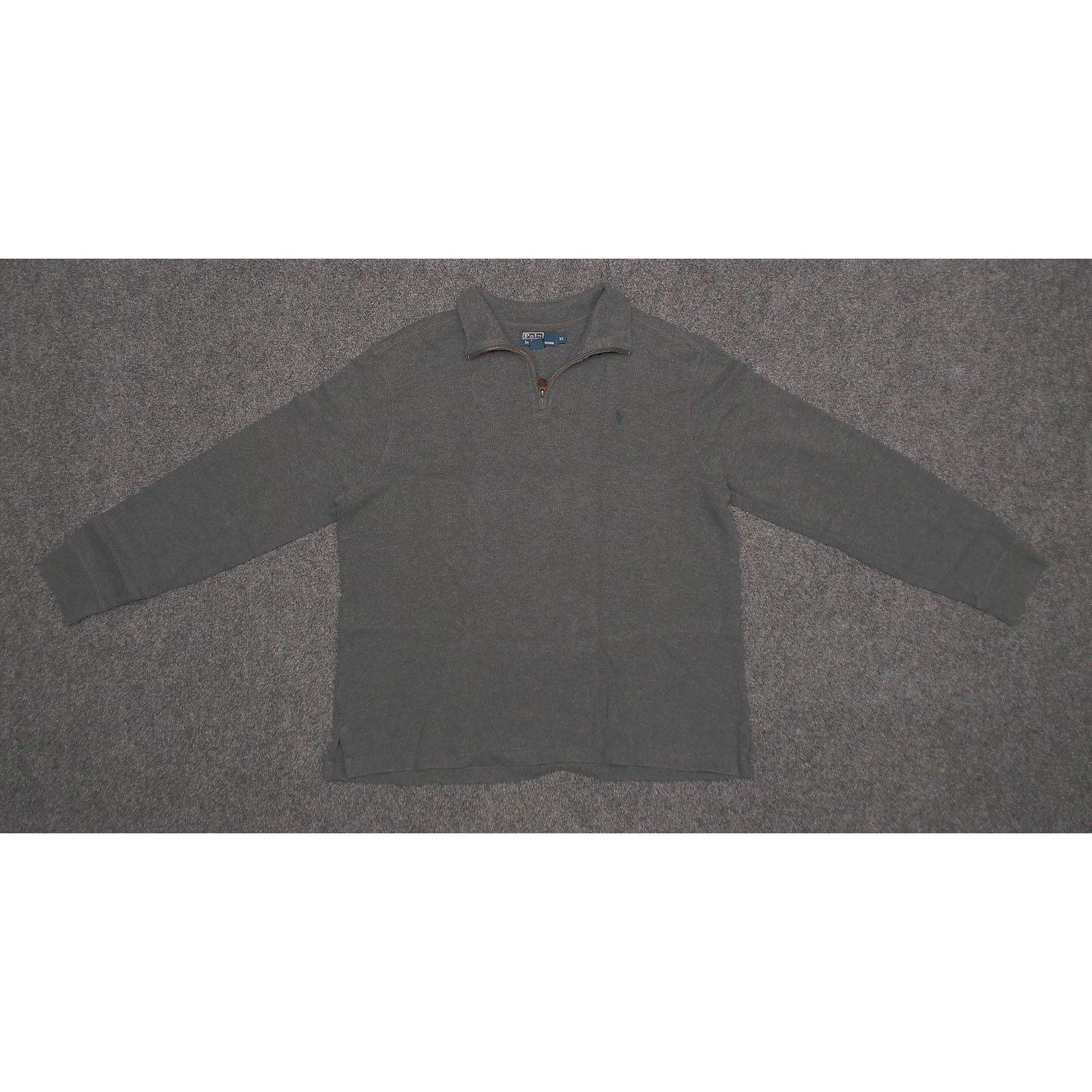 Polo Ralph Lauren Y2K Polo Ralph Lauren Gray Boxy Quarter Zip Sweater XXL Size US XXL / EU 58 / 5 - 5 Thumbnail
