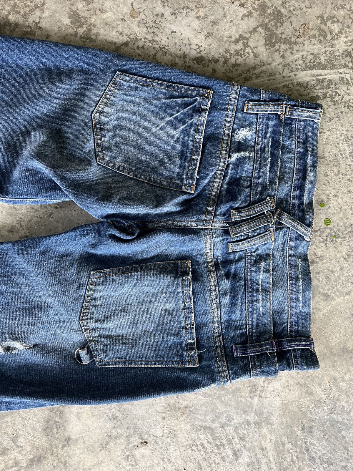 If Six Was Nine × Japanese Brand × Vintage Doublewaist Studded Pocket Nyalus Denim Size US 31 - 15 Thumbnail