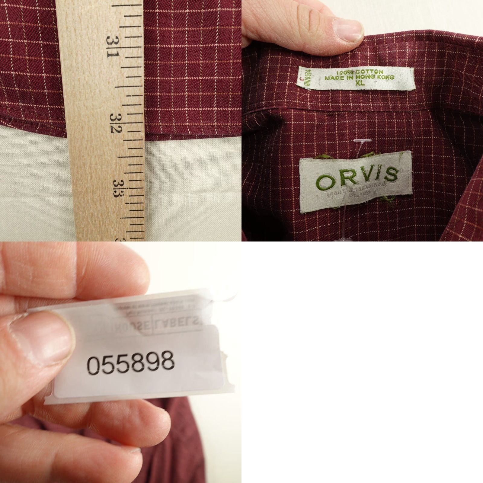 Orvis VINTAGE Orvis Shirt Mens XL Red Plaid Twill Button Up Fishing Outdoors Work Clothing Size US XL / EU 56 / 4 - 8 Thumbnail