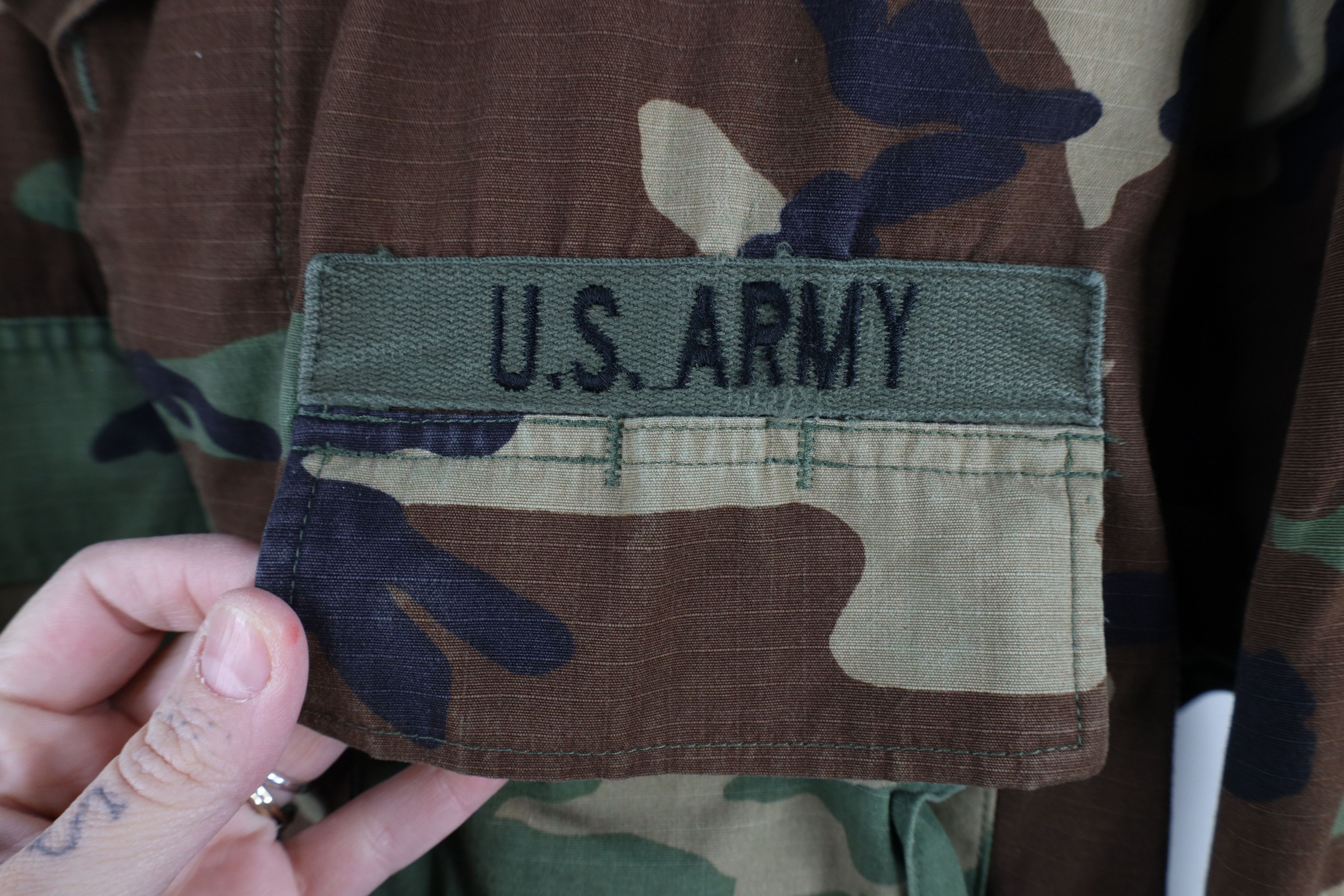 Vintage Vintage 90s Military Woodland Camouflage Combat Jacket USA Size US M / EU 48-50 / 2 - 4 Thumbnail