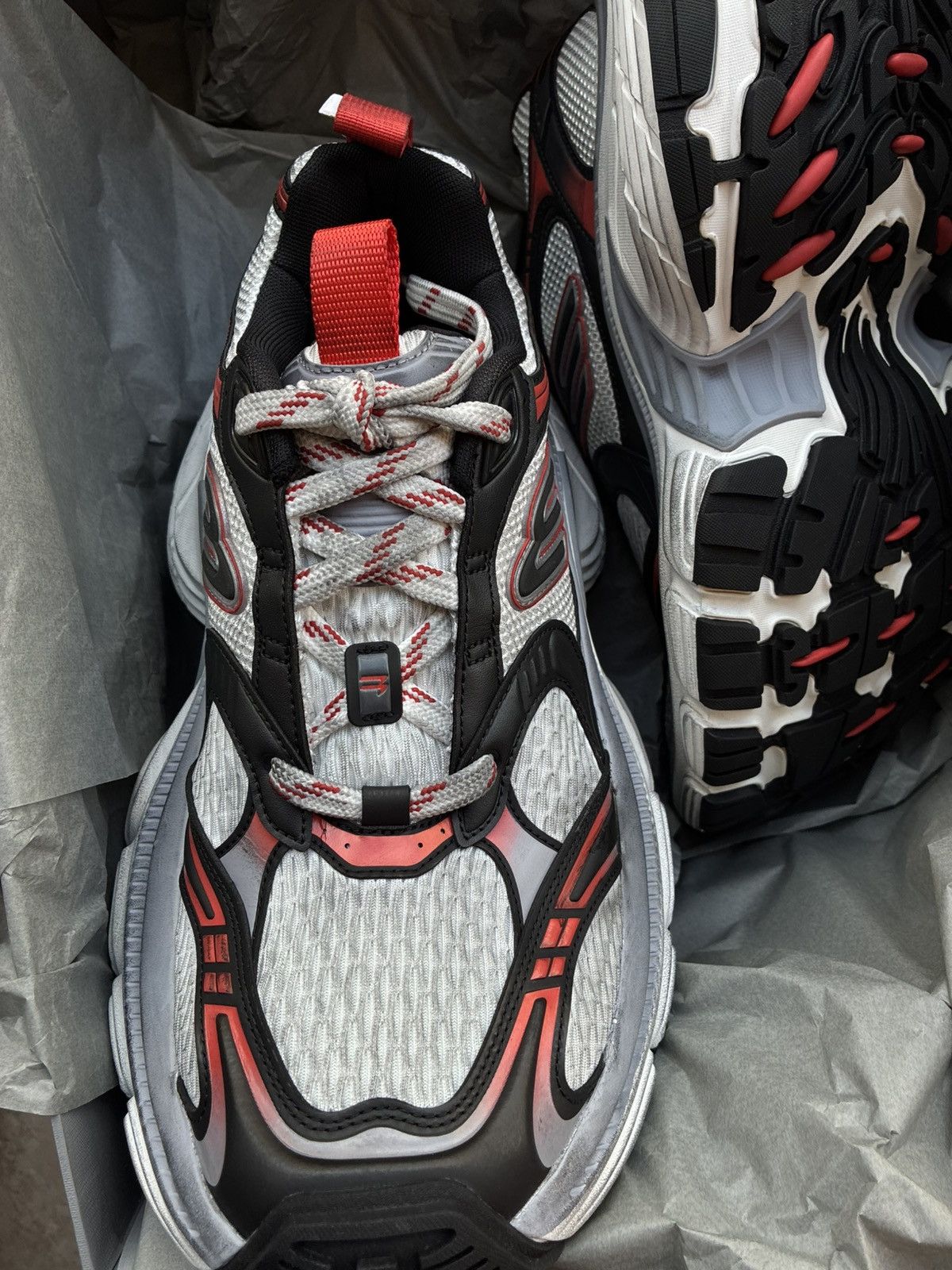 Balenciaga Red Mesh 10XL Sneakers Size US 10 / EU 43 - 6 Thumbnail