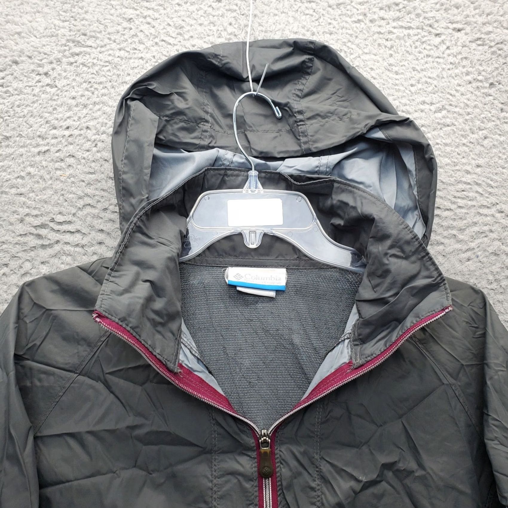 Rains Columbia Omni-Shade Rain Windbreaker Jacket Womens M Gray Hooded Full Zip Nike Size M / US 6-8 / IT 42-44 - 7 Thumbnail