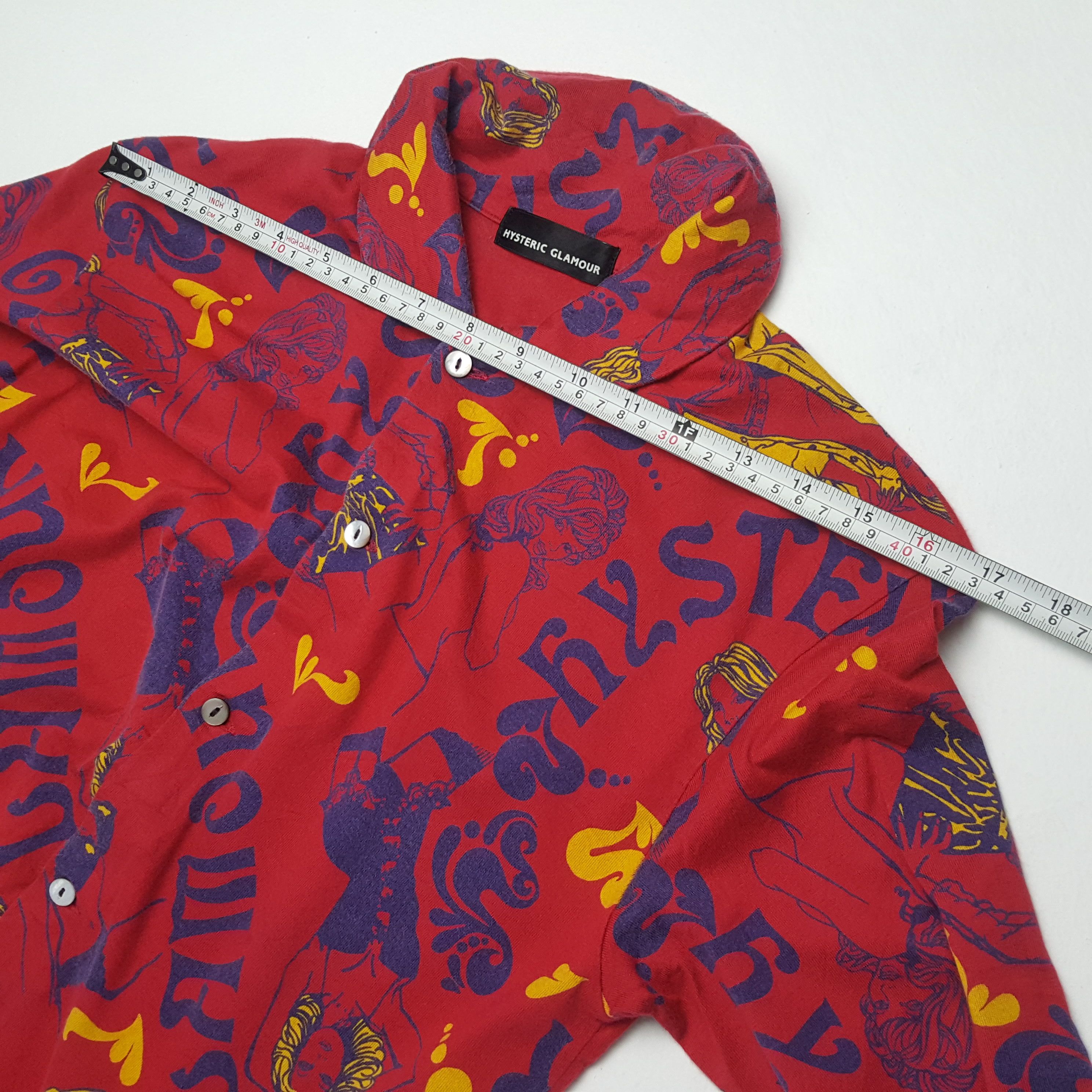 Hysteric Glamour × Japanese Brand × Vintage HYSTERIC GLAMOUR Japanese Brand Full Print Shirt Size S / US 4 / IT 40 - 4 Thumbnail