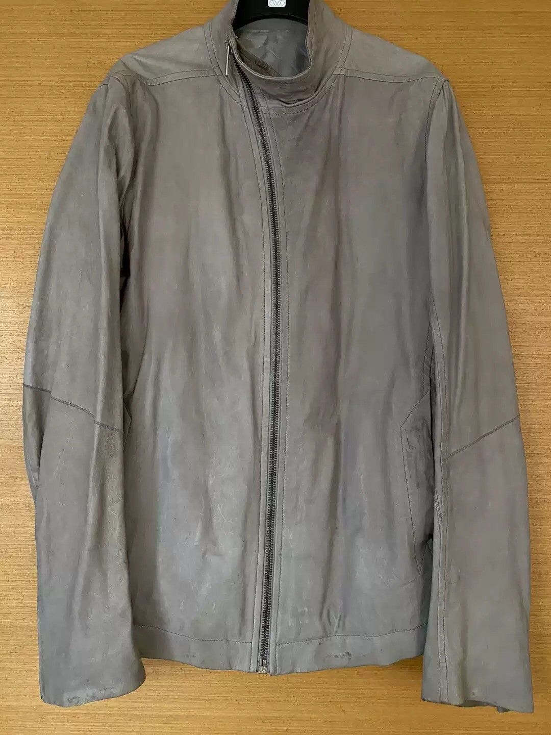 Rick Owens Rick Owens cement gray leather coat-2505 Size US XL / EU 56 / 4 - 1 Thumbnail