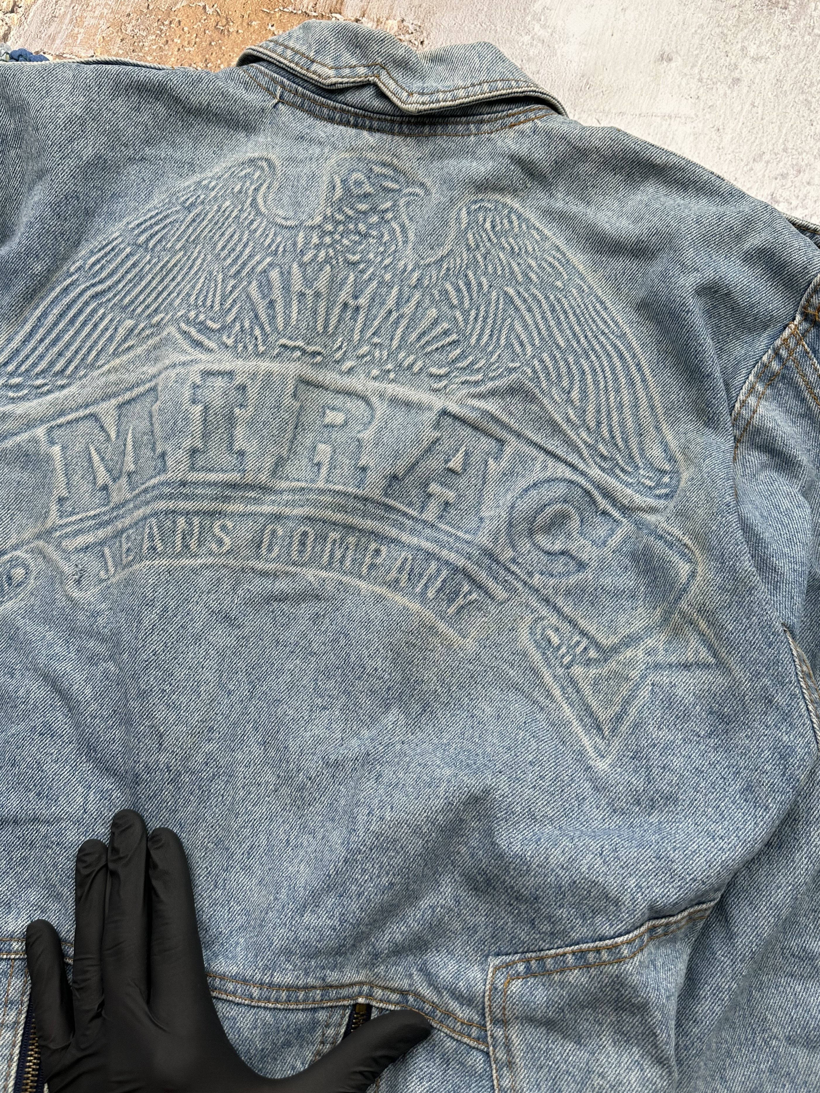 Vintage Vintage Biker Denim Jacket A148(362) Size S / US 4 / IT 40 - 10 Thumbnail