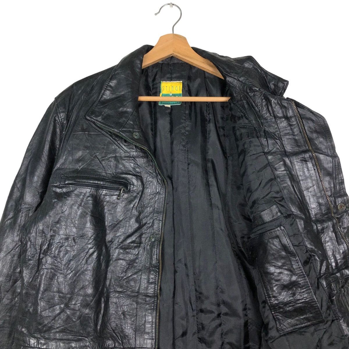 Japanese Brand 🔥Vintage Genuine Leather Jacket Stingi & Stingi Vera Pelle Size US L / EU 52-54 / 3 - 12 Thumbnail