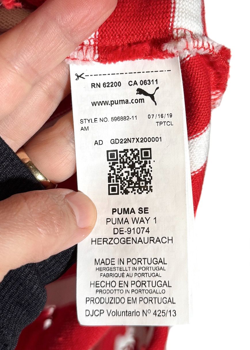 Balmain × Puma Balmain X Puma Red Striped Embroidered Distressed Hoodie Size US S / EU 44-46 / 1 - 6 Thumbnail