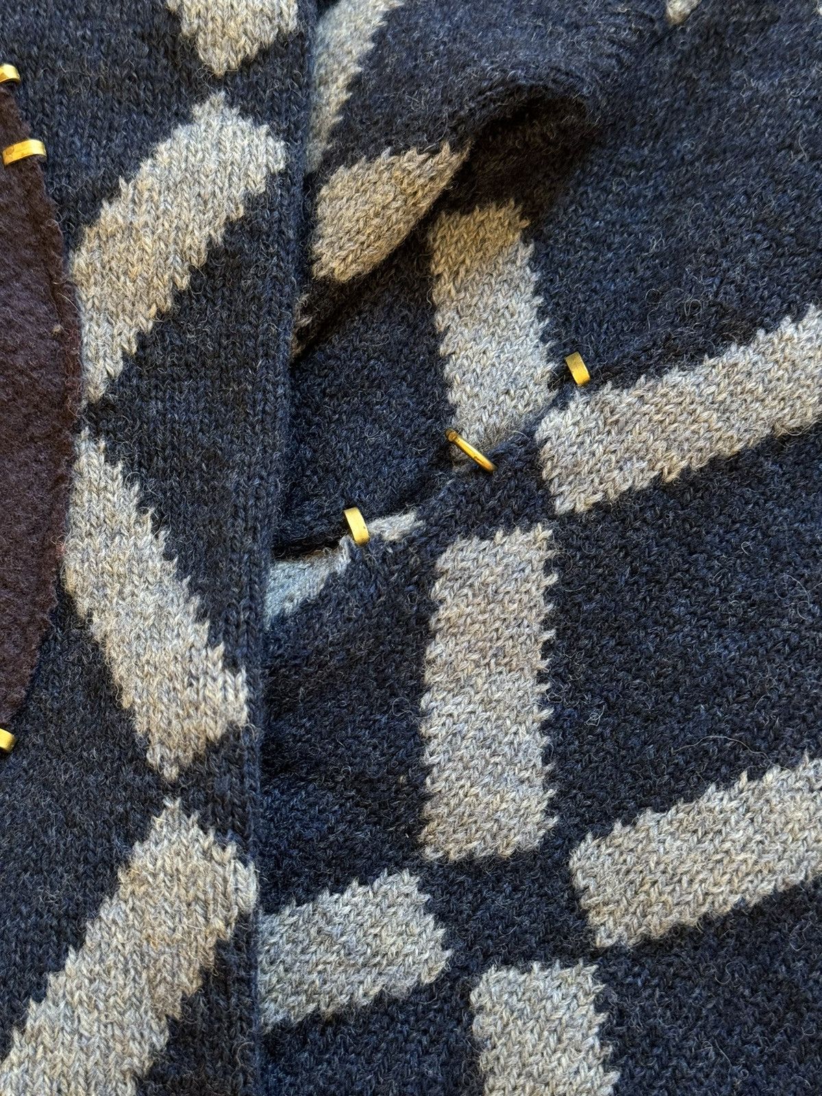 Marni MARNI rombi leopard and rings mixed sweater FW19 Size US M / EU 48-50 / 2 - 7 Thumbnail