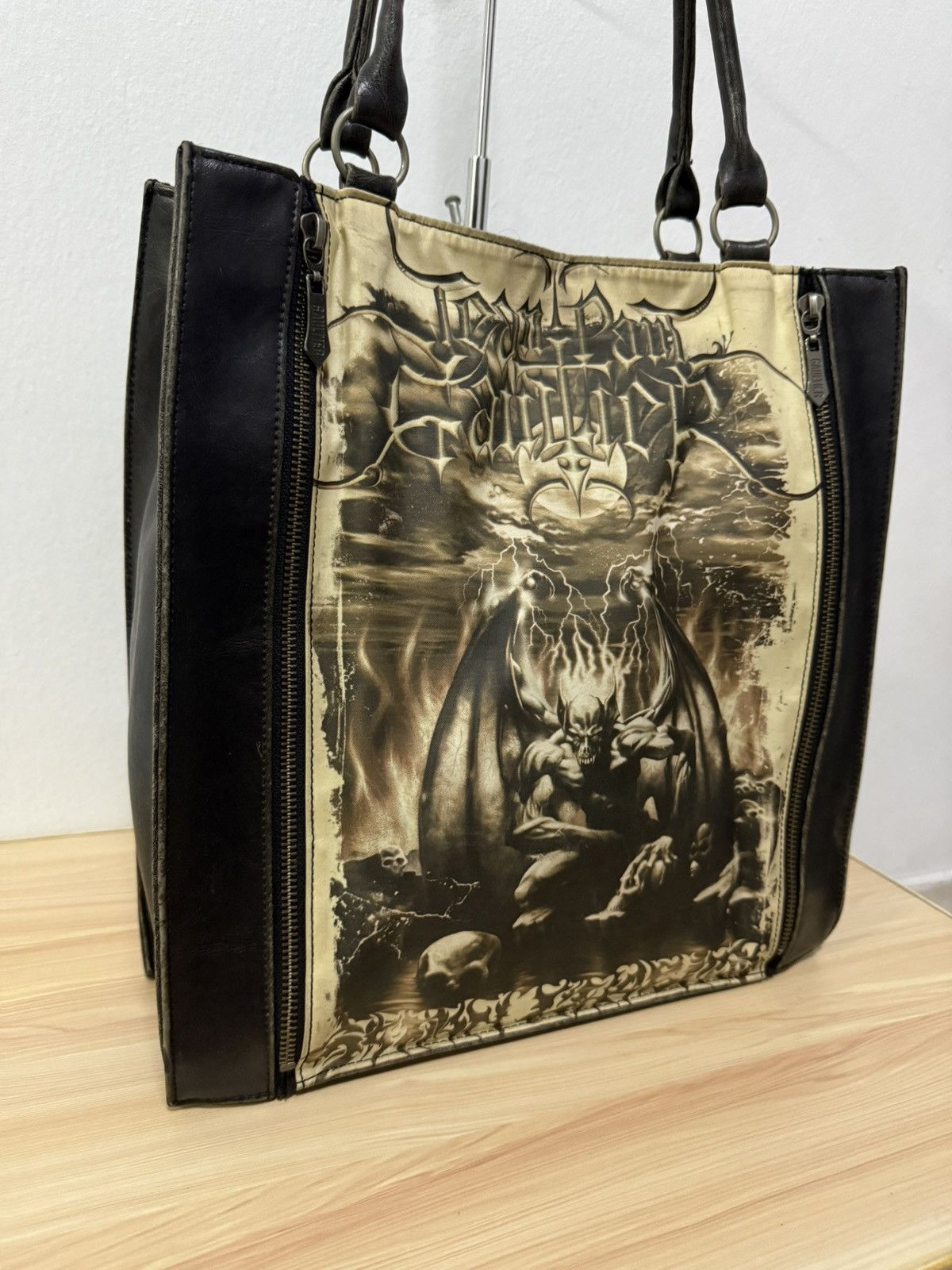Jean Paul Gaultier 2001 Jean Paul Gaultier Gothic satan gargoyle tote bag. Size ONE SIZE - 5 Thumbnail