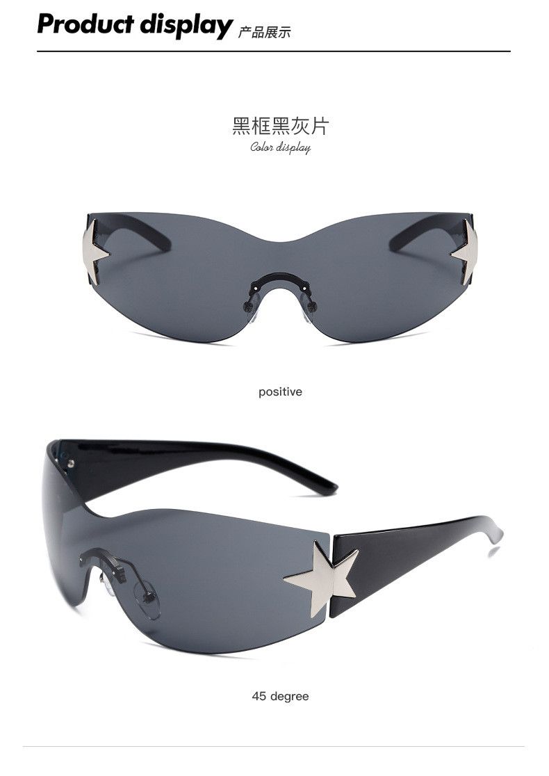 VIBE New Design Street ins style custom avant-garde sunglasses Size ONE SIZE - 4 Thumbnail