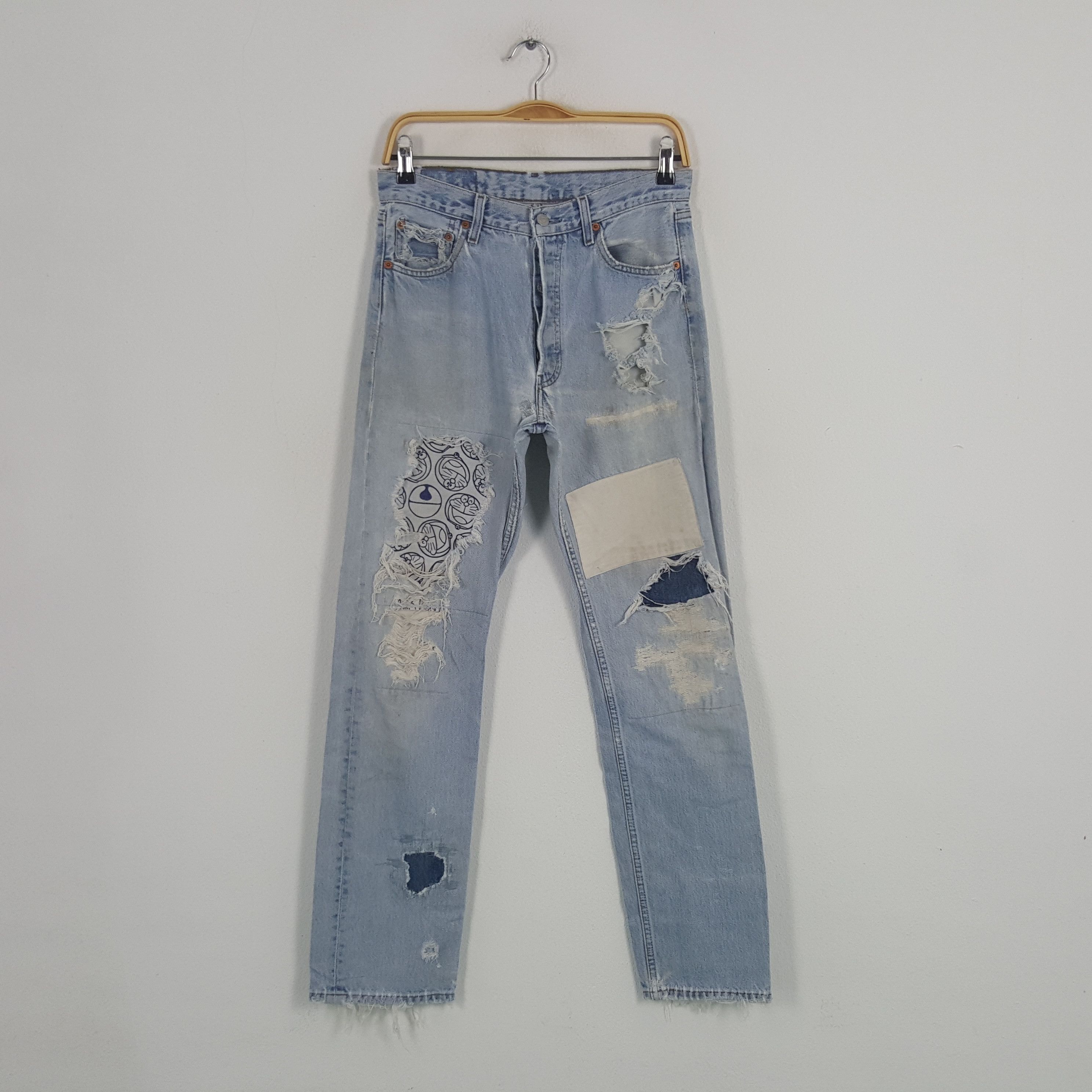 Levi's × Vintage Vintage Levi Strauss & CO Distressed Style Patchwork Jeans Size US 28 / EU 44 - 1 Thumbnail