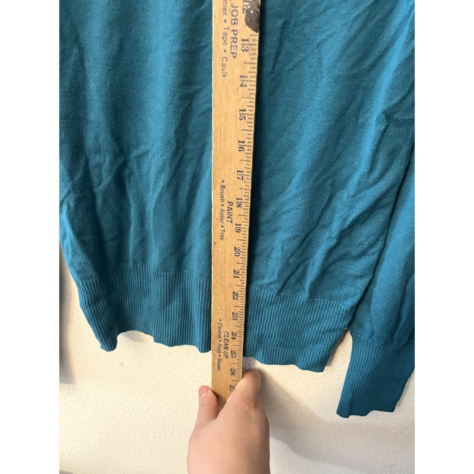 Express Express Women’s Blue Knit Pullover Sweater Long Sleeve V-Neck Medium Casual All Seasons Size M / US 6-8 / IT 42-44 - 4 Thumbnail