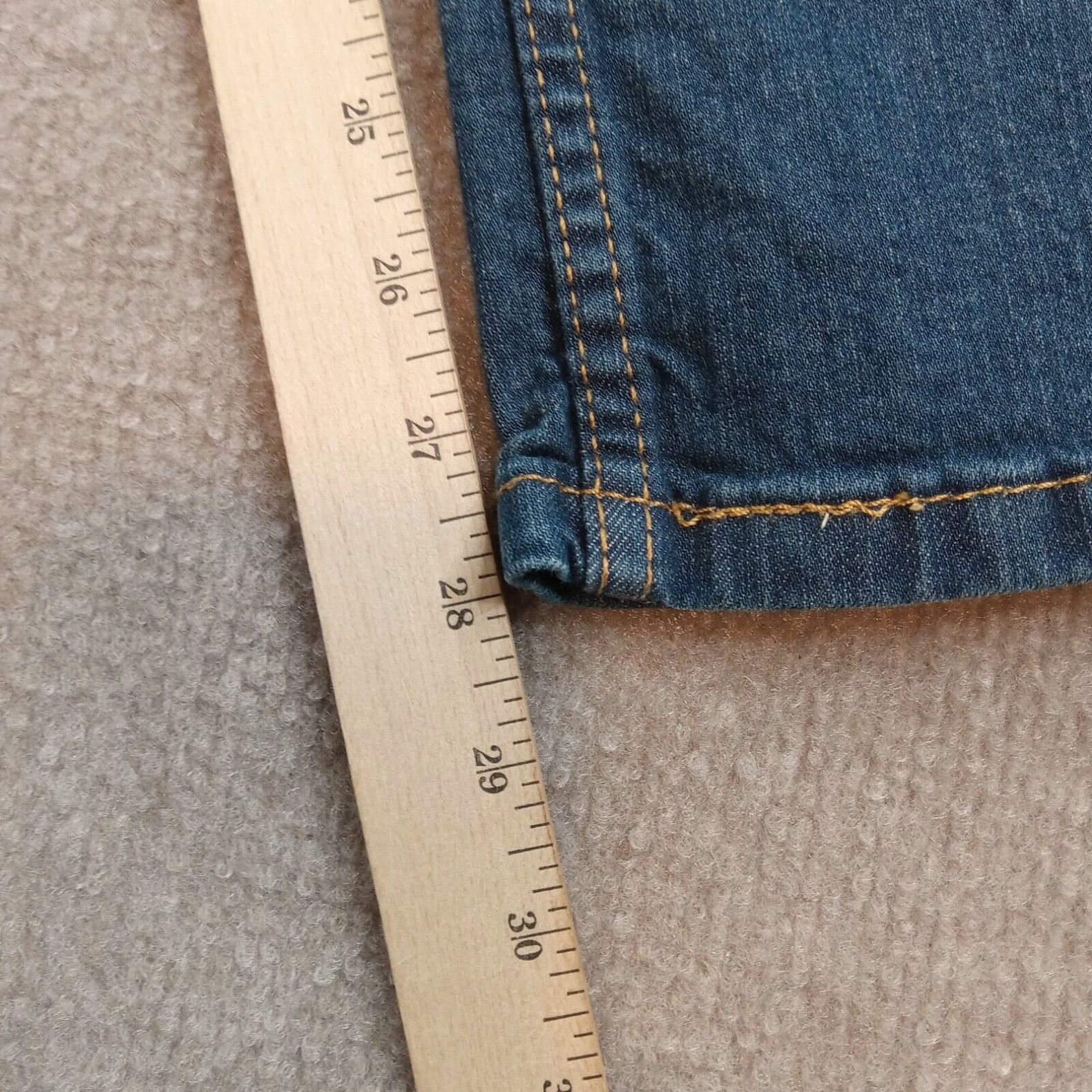 Levi's Levis 514 Jeans Mens 33x30 (33x28 Actual) Blue Denim Straight Leg Casual Stretch Size US 33 - 3 Thumbnail