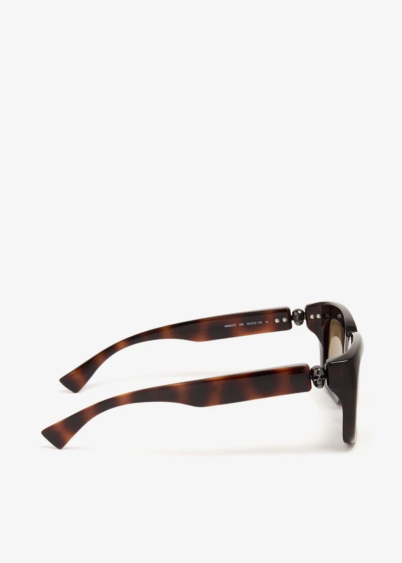 Alexander McQueen o1w1db10725 Size: OS/Floating Skull Sunglasses in Brown Size ONE SIZE - 2 Thumbnail