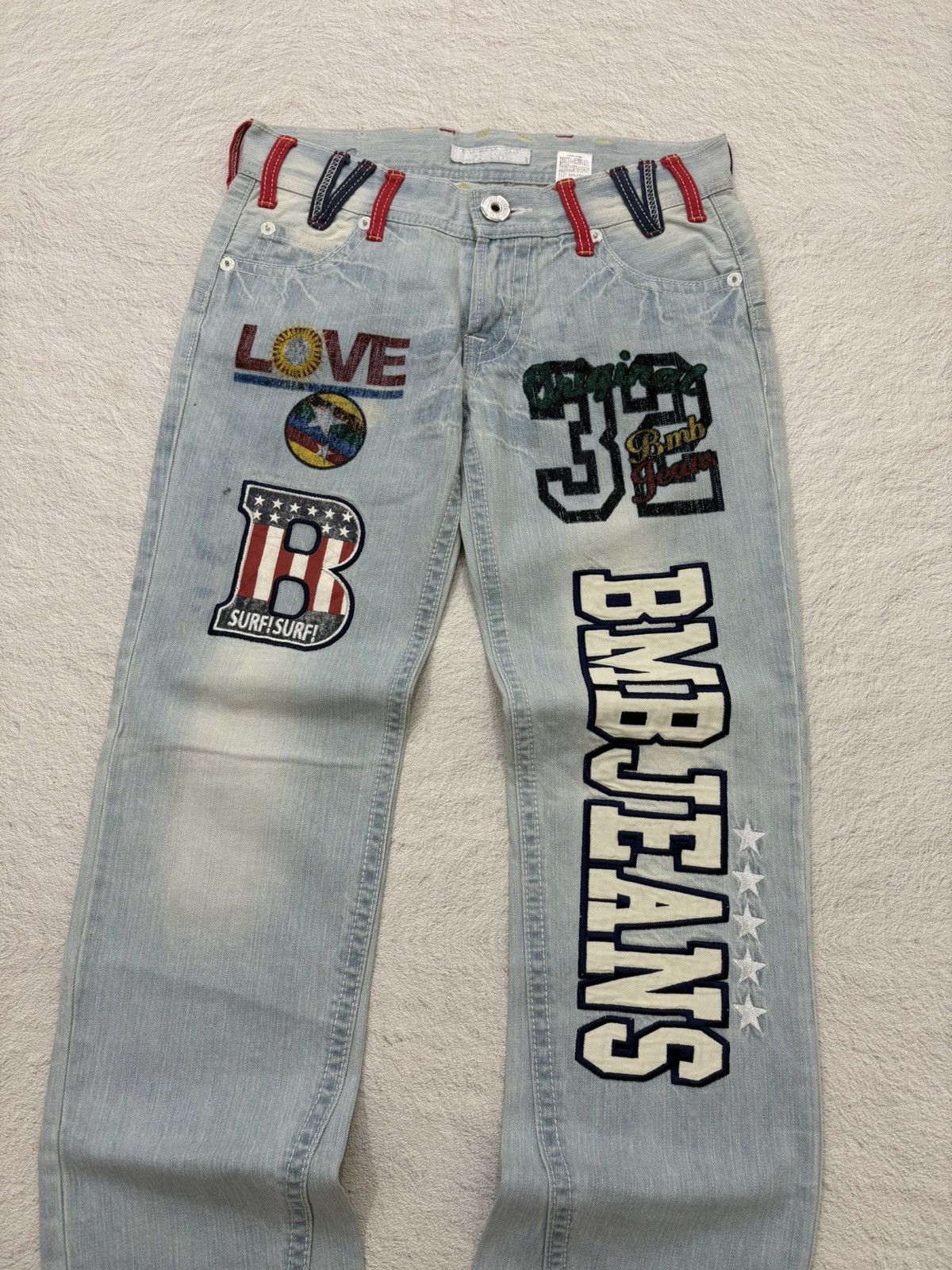 Hysteric Glamour 2000s Blue moon japan bootcut poem denim y2k style Size US 31 - 2 Thumbnail